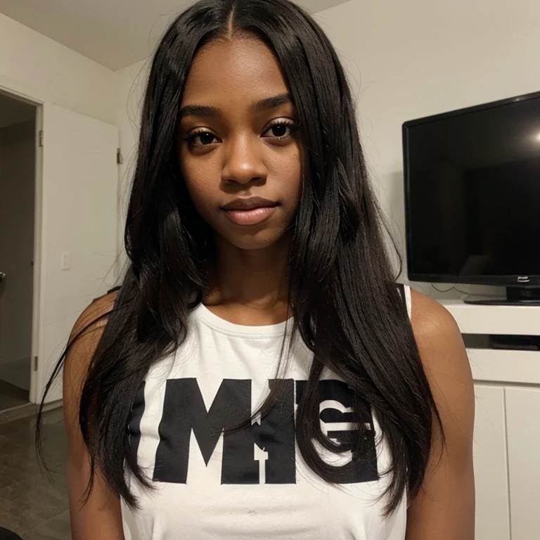 black girl with straight hair who dates white men