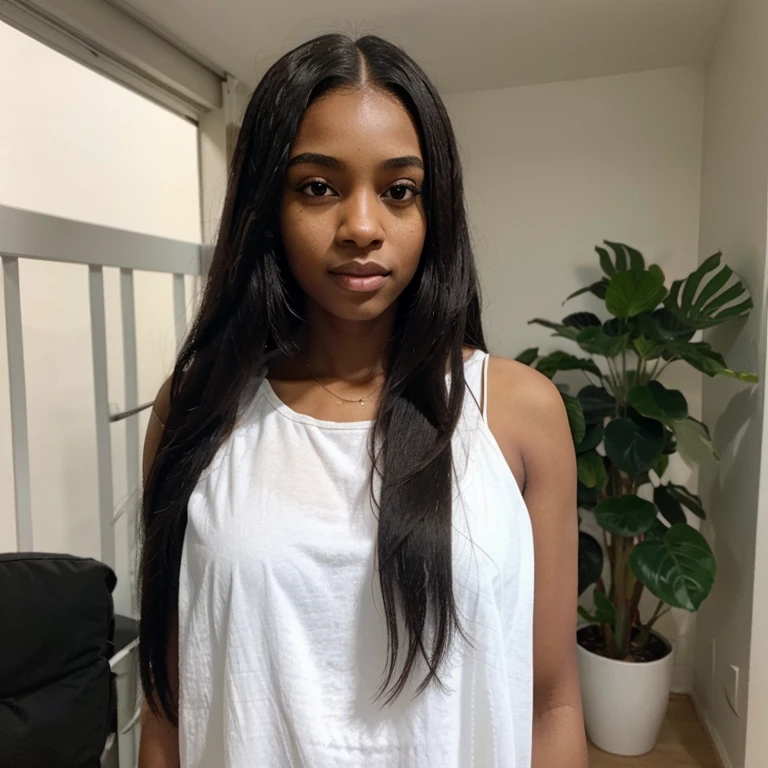 black girl with straight hair who dates white men