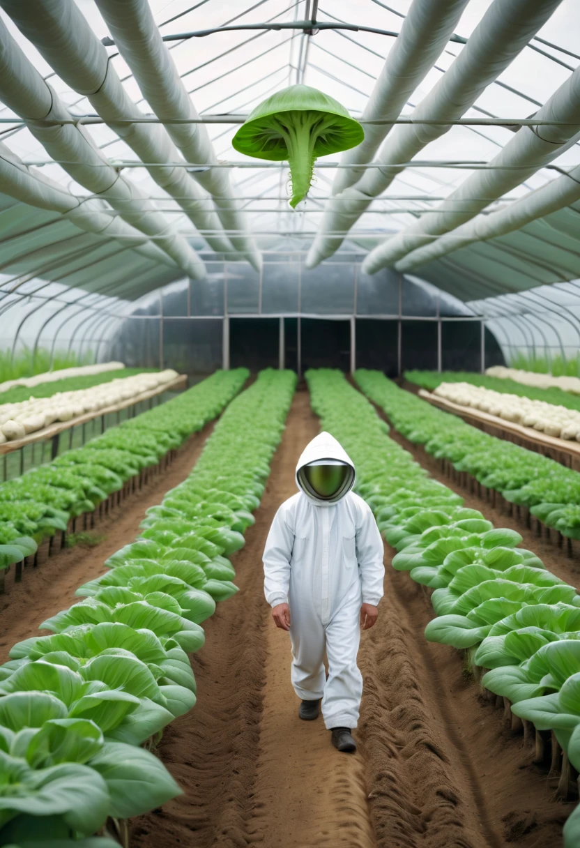 Alien farm life,Happy life of alien farmerotic crops,spacious farm,Manteau blanc