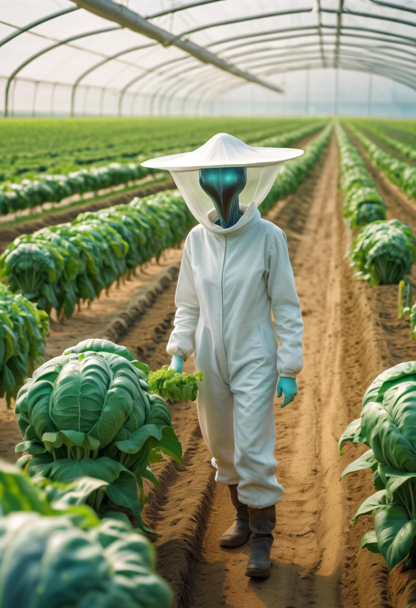 Alien farm life，Happy life of alien farmerotic crops，spacious farm，Manteau blanc，Life scenes