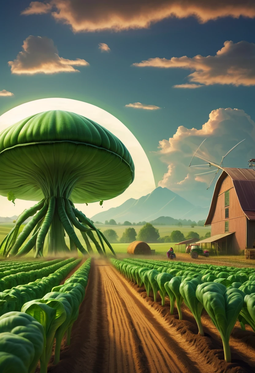 Alien farm life,Happy life of alien farmerotic crops,spacious farm,Life scenes