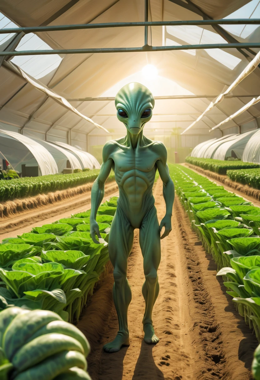 Alien farm life，Happy life of alien farmerotic crops，spacious farm，Life scenes