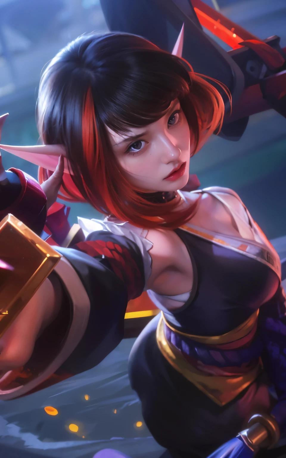 (photorealistic:1.4), best quality, masterpiece, ultra high res, 1girl, (detailed face:1.2), (detailed eyes:1.2), (detailed hair:1.2), (detailed clothes:1.2), 4k, (detailed color:1.2),5),
