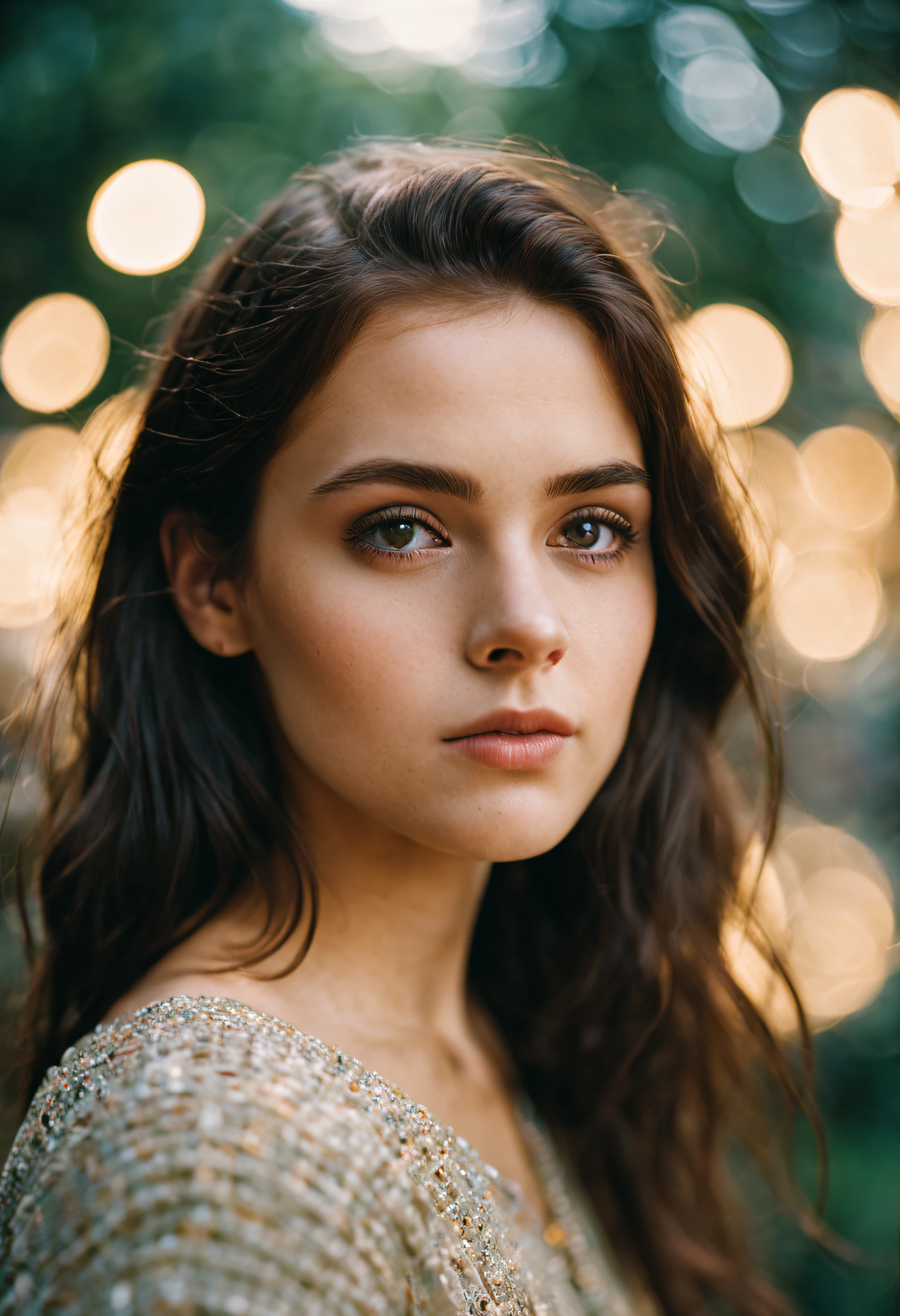 cinematic photo photograph, Kodak portra 800, 25 y.o brunette girl, . 35mm photograph, film, bokeh, professional, 4k, highly detailed, a serene look