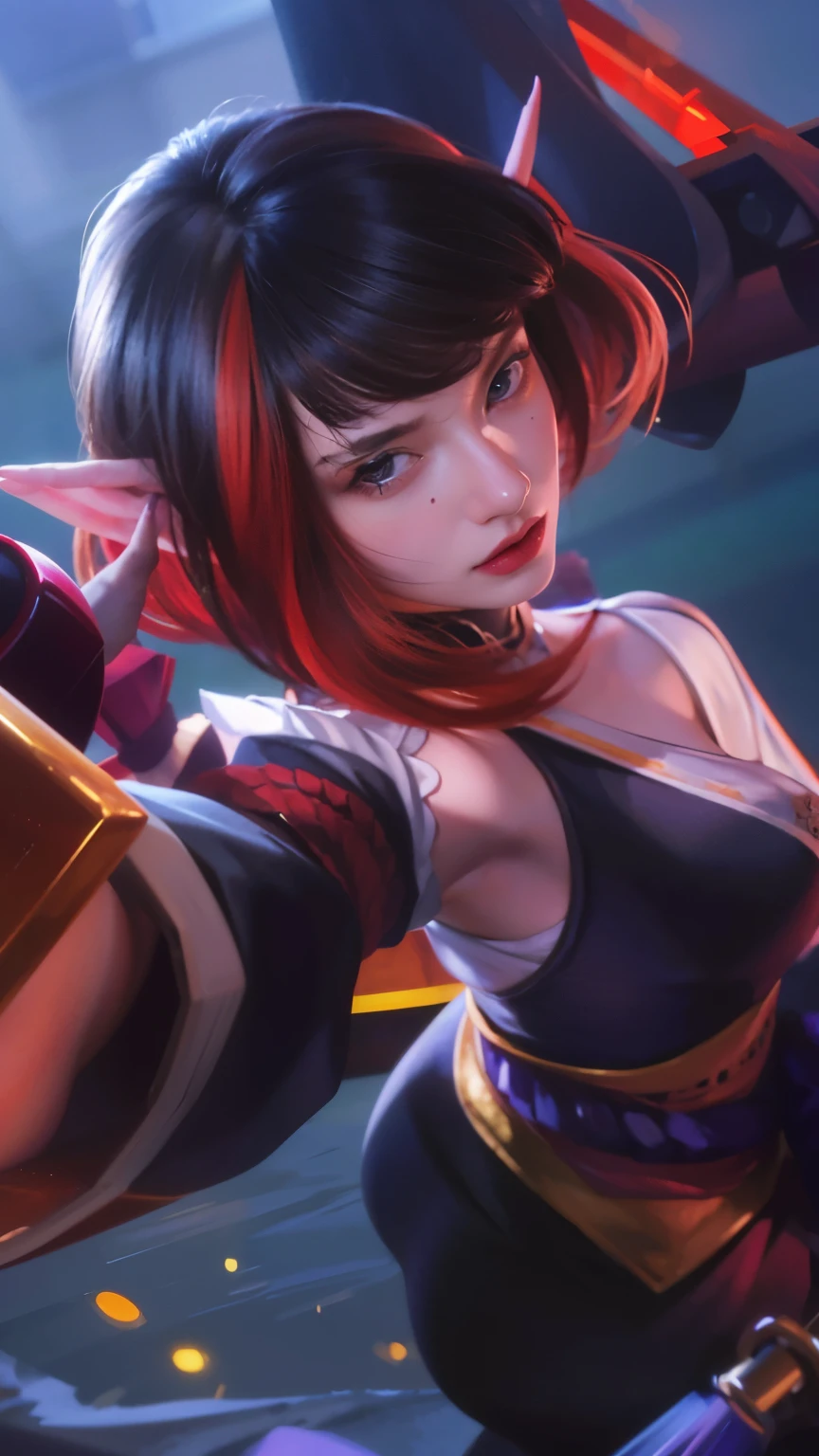 (photorealistic:1.4), best quality, masterpiece, ultra high res, 1girl, (detailed face:1.2), (detailed eyes:1.2), (detailed hair:1.2), (detailed clothes:1.2), 4k, (detailed color:1.2),5),