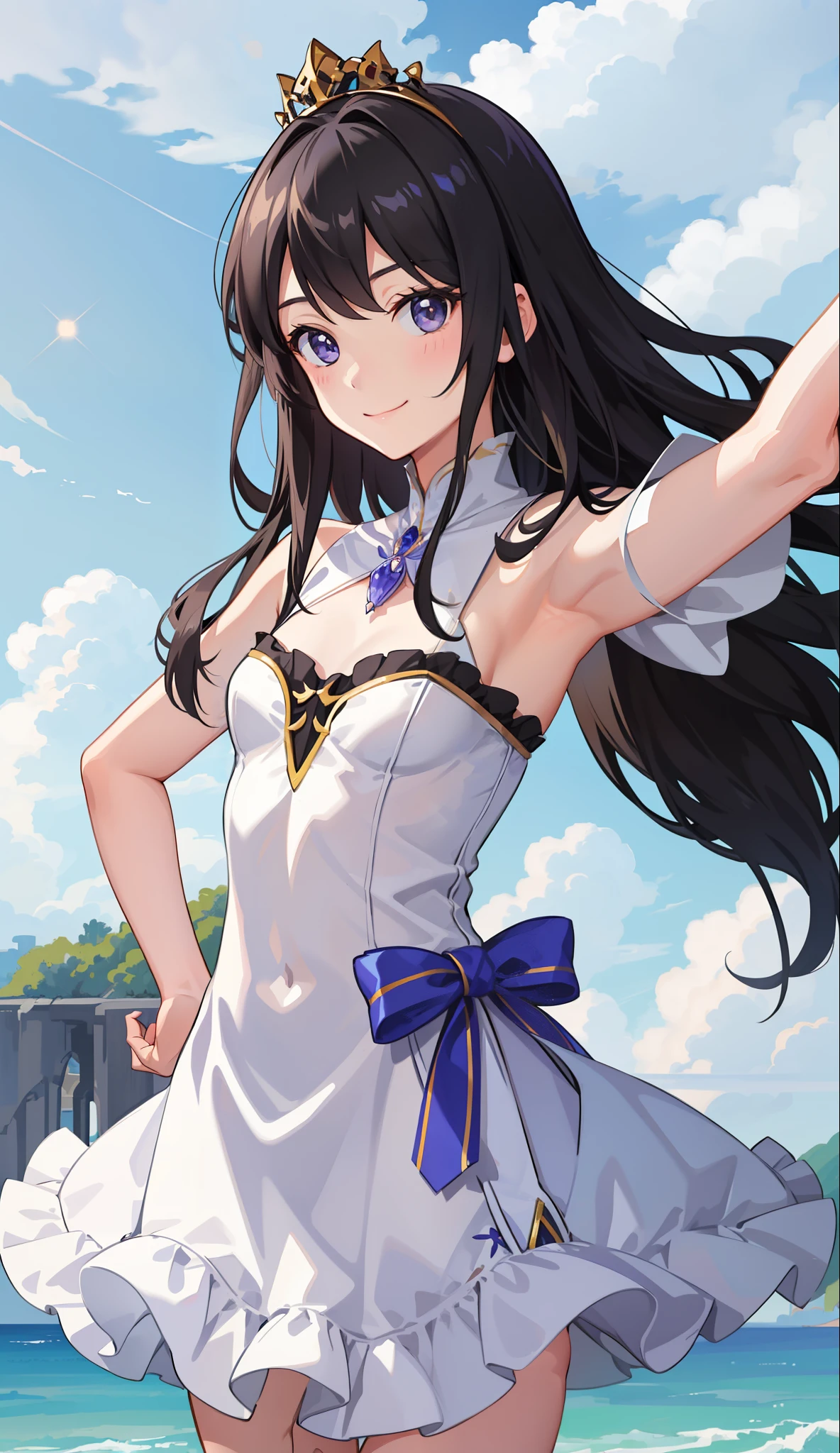 1girl in、a smile、Noble daughter、A Princess、Social world、dance、(A Princessドレス)、(small tits)、
