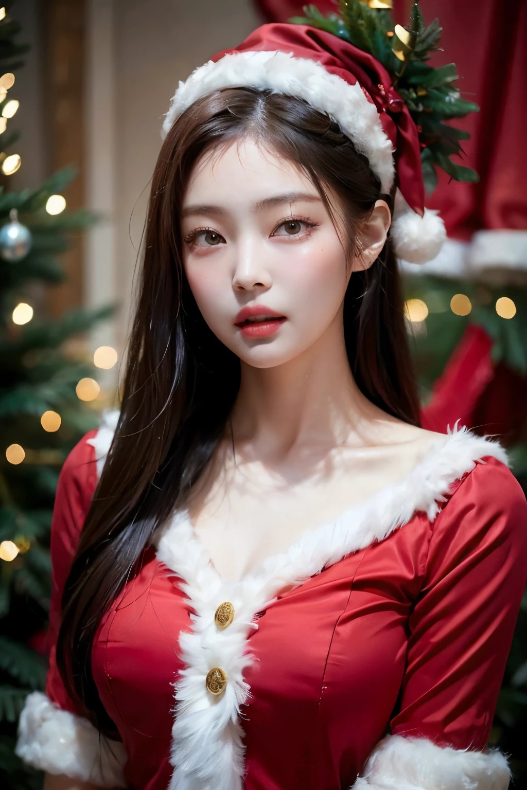 un primer plano de una mujer vestida de santa posando para una foto, beautiful south Mujer coreana, gorgeous young Mujer coreana, beautiful young Mujer coreana, Chica coreana, Jaeyeon Nam, Mujer coreana, Heonhwa Choe, Modelo de moda femenina coreana, Wan adorable cara coreana, Hermosa modelo china, tzuyu de dos veces, Linda actriz coreana