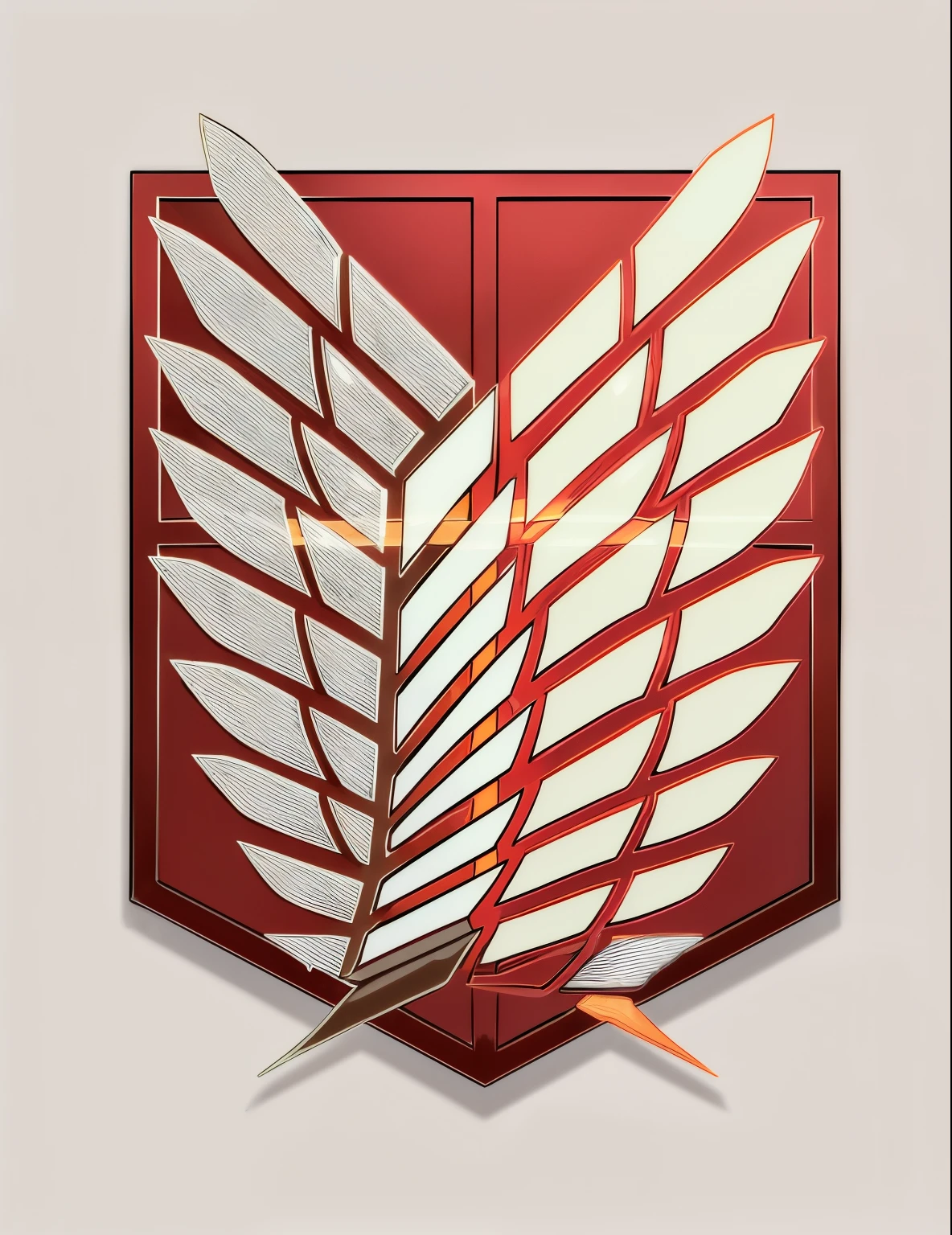 a close up of a logo with wings on it, inspired by Ryūsei Kishida, insignia, inspired by Shingei, attack on titans, attack on titan, shingeki no kyojin, snk, from attack on titan, in attack on titan, (attack on titans anime), inspired by Adolf Ulric Wertmüller
