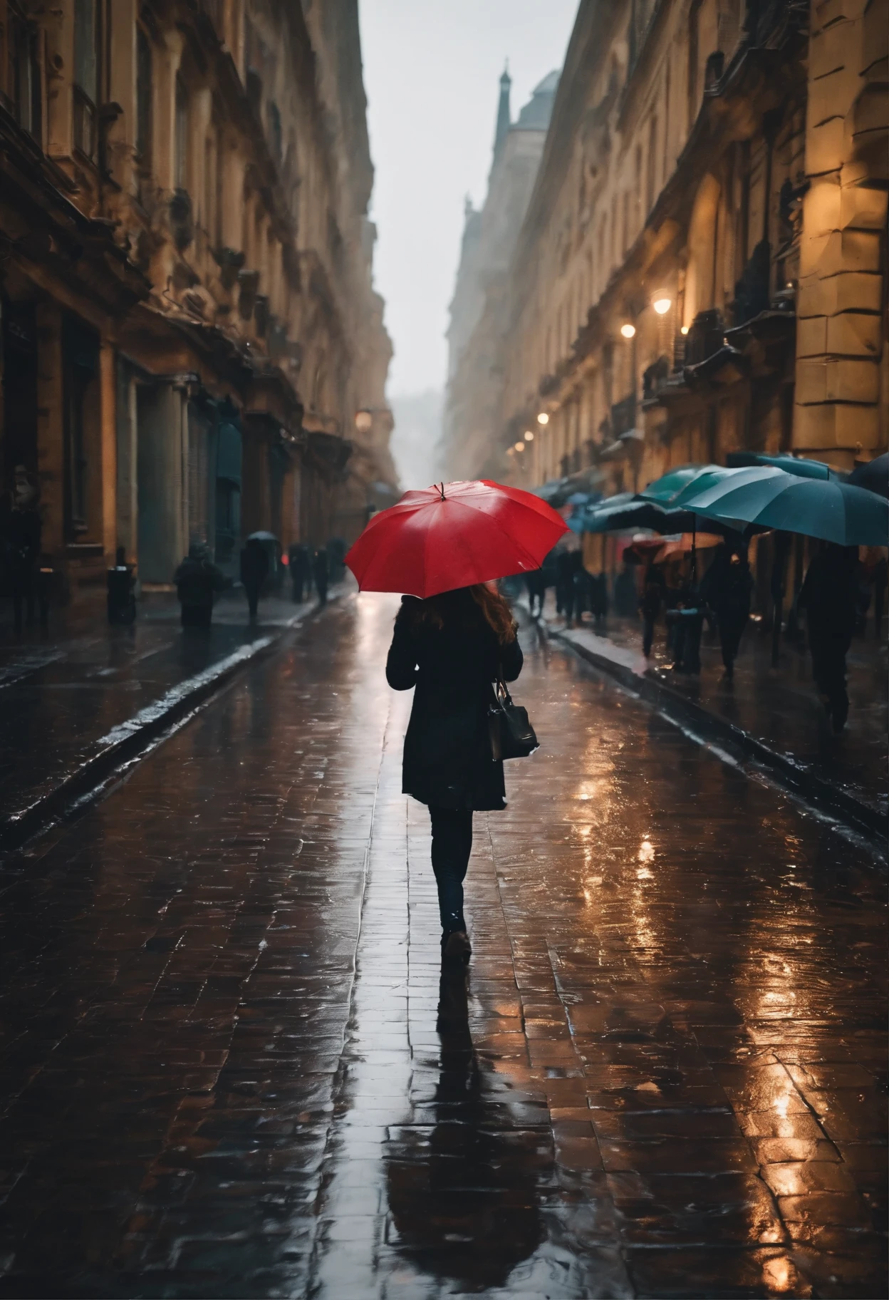 I&#39;m running to you through the city center Not afraid of the rain, wind and cold