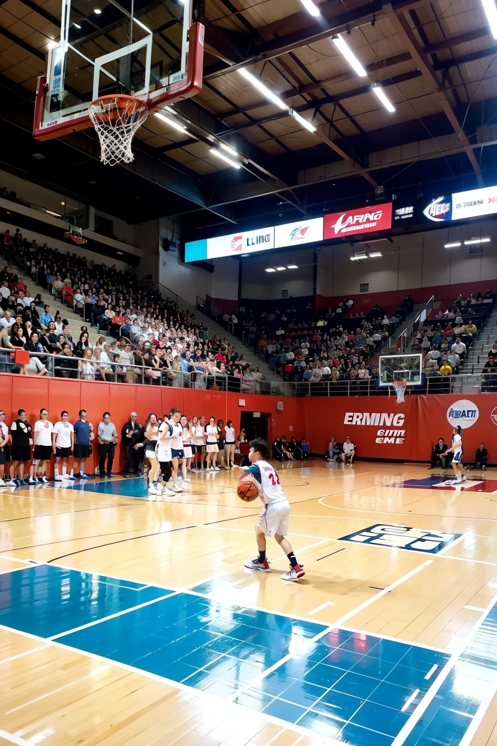 Li Ning Basketball Game Basketball Court
