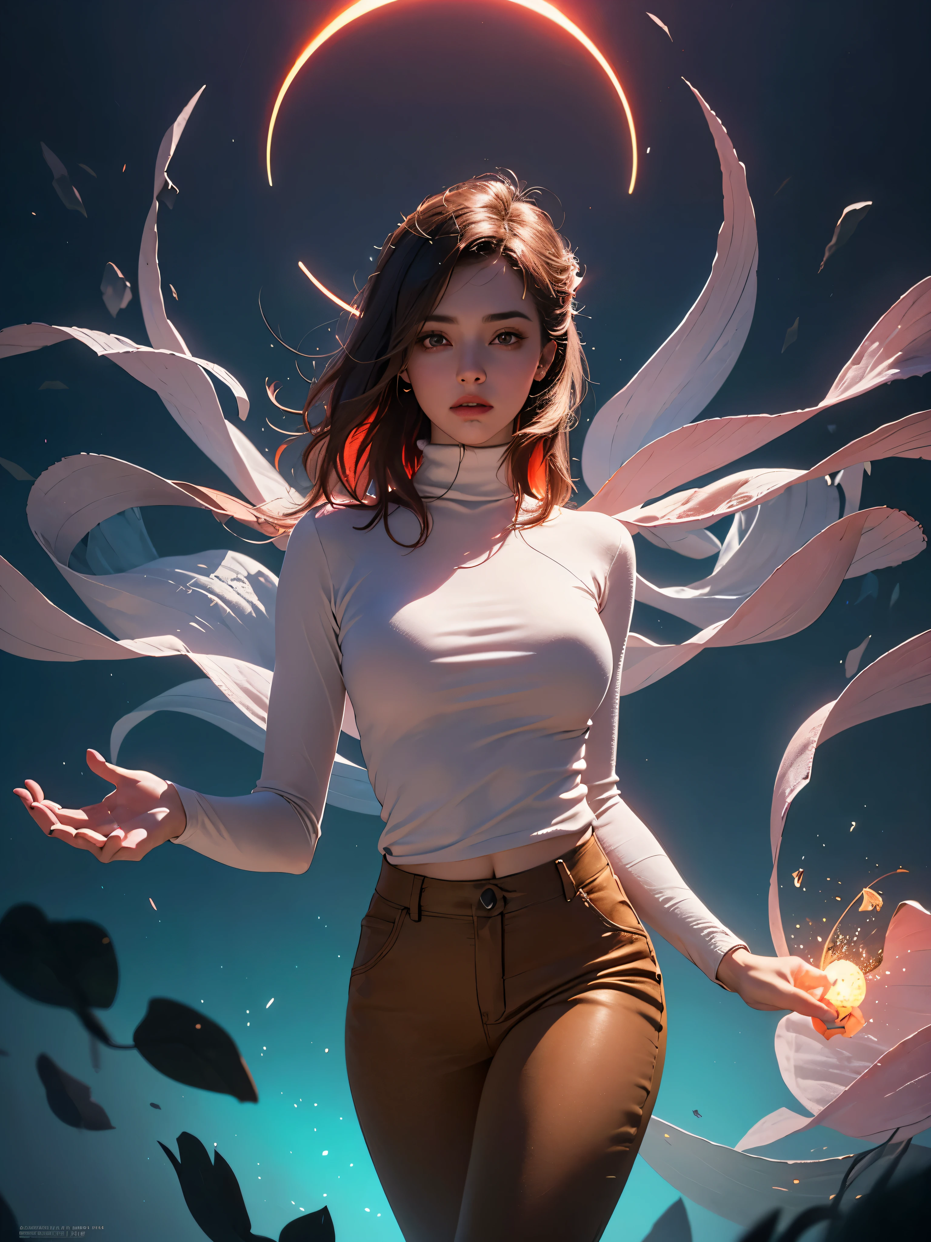 enigmatic atmosphere, atmospheric, ethereal quality,realistic,beautiful and aesthetic,
solo,groin,Pink turtleneck, brown pants,(nsfw:0.85),
Democracy,
power station,
(Glowing ambiance, enchanting radiance, luminous lighting, ethereal atmosphere, mesmerizing glow, evocative hues, captivating coloration, dramatic lighting, enchanting aura),