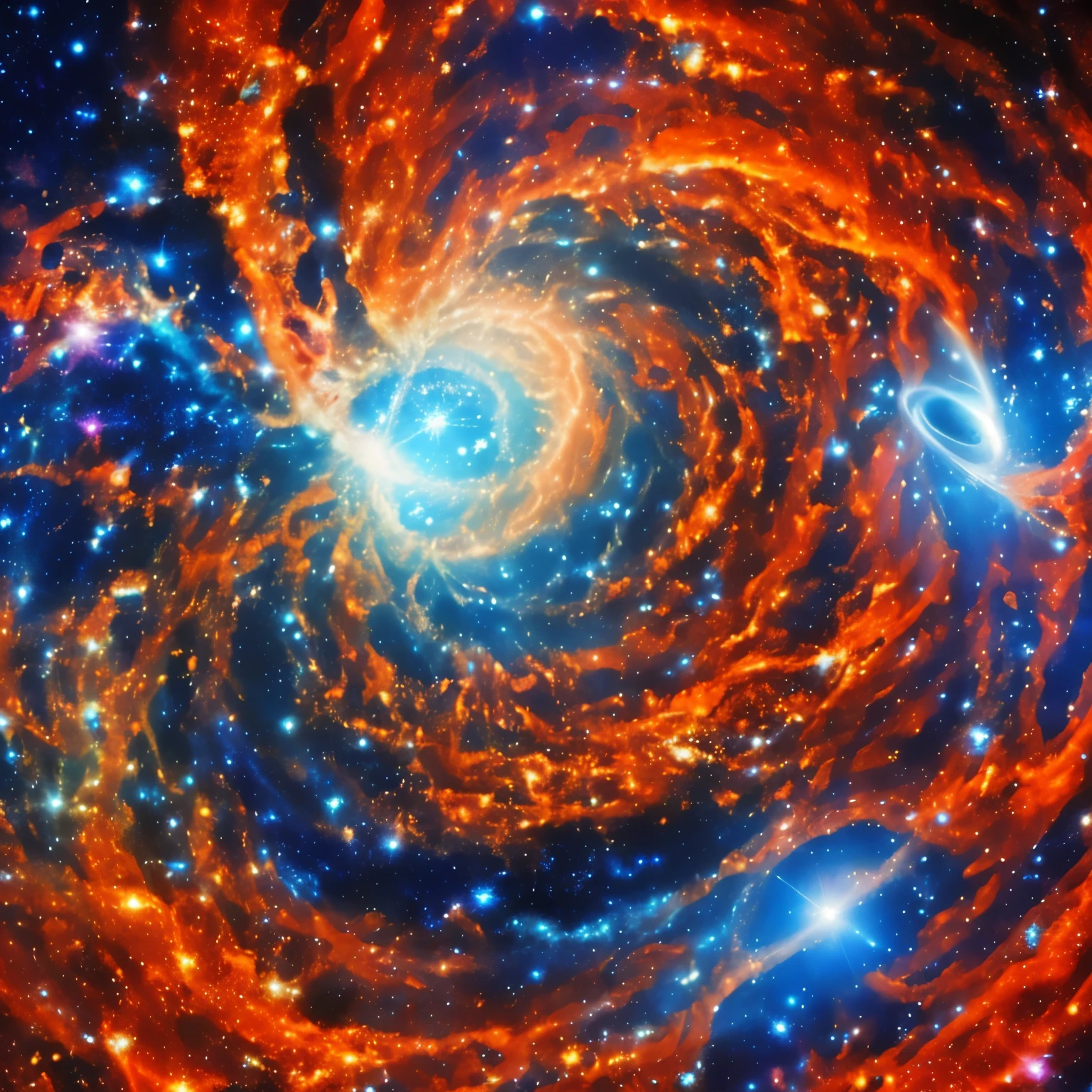 (bright vibrant colors,highres),realistic detailed rendering,professional,cosmic,outer space,black hole with vinyl record at the center,nebula in the background,planets orbiting the black hole,stars filling the black space,depth of field effect,dark and mysterious ambiance,stellar lighting,mind-bending,immersive,vivid colors,lavish palette,star-studded sky,deep space odyssey,otherworldly journey,cosmic marvel,interstellar wonder,astronomical art,galactic masterpiece