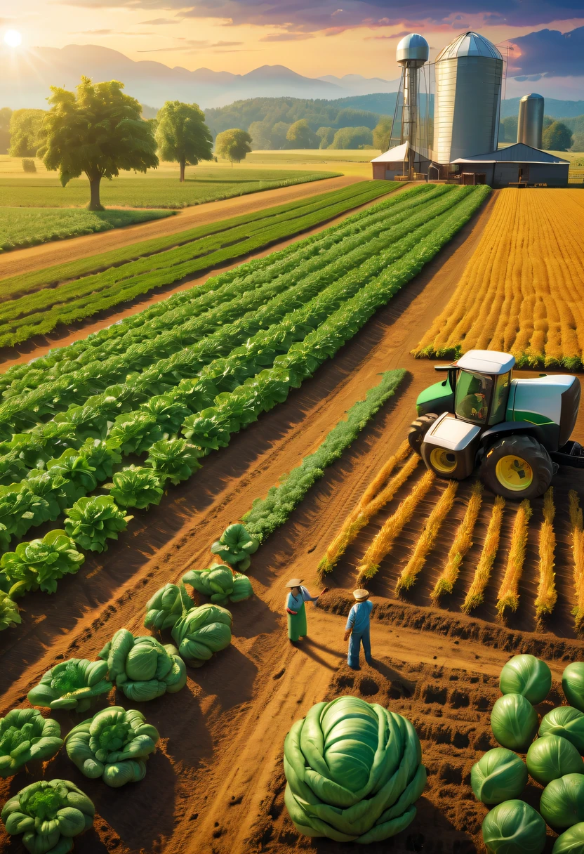 Alien farm life,Happy life with alien crops,spacious farm,Life scenes