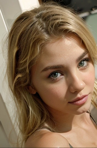 girl hair blonde onlyfans very hot cute with green eyes photo take by an iphone 11