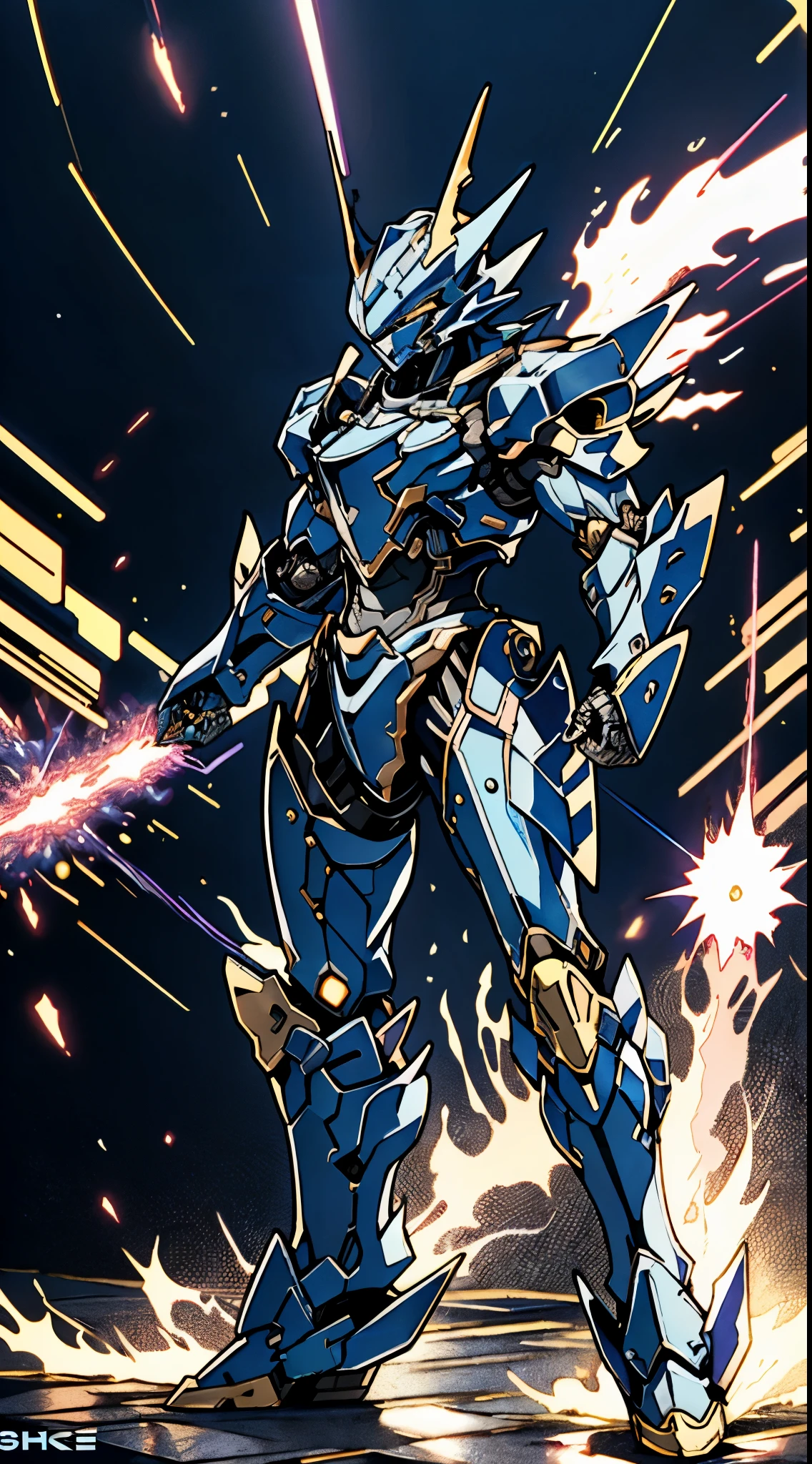 A high-tech combat armor suit inspired by Godzilla concept, Godzilla concept biotech battle armor, High-tech armored suits, psychedelic details, BiophyllTech, add electric power around, A bio-sensitive high-tech battle armor suit infused with Godzilla characteristics, The angular design on the body is illuminated and the display is charging, energy waves, Energy particles, octane render, unreal engine 5, high definition, best quality, highres, ultra-detailed, fantasy, Ultra-complex design, ultra-fine painting, extremely delicate, professional, perfect images quality, realistic, sure real, creativity, RAW photo, UHD, 32k, Natural light, cinematic lighting, best shadow, anatomically correct, masterpiece-anatomy-perfect, masterpiece:1.5