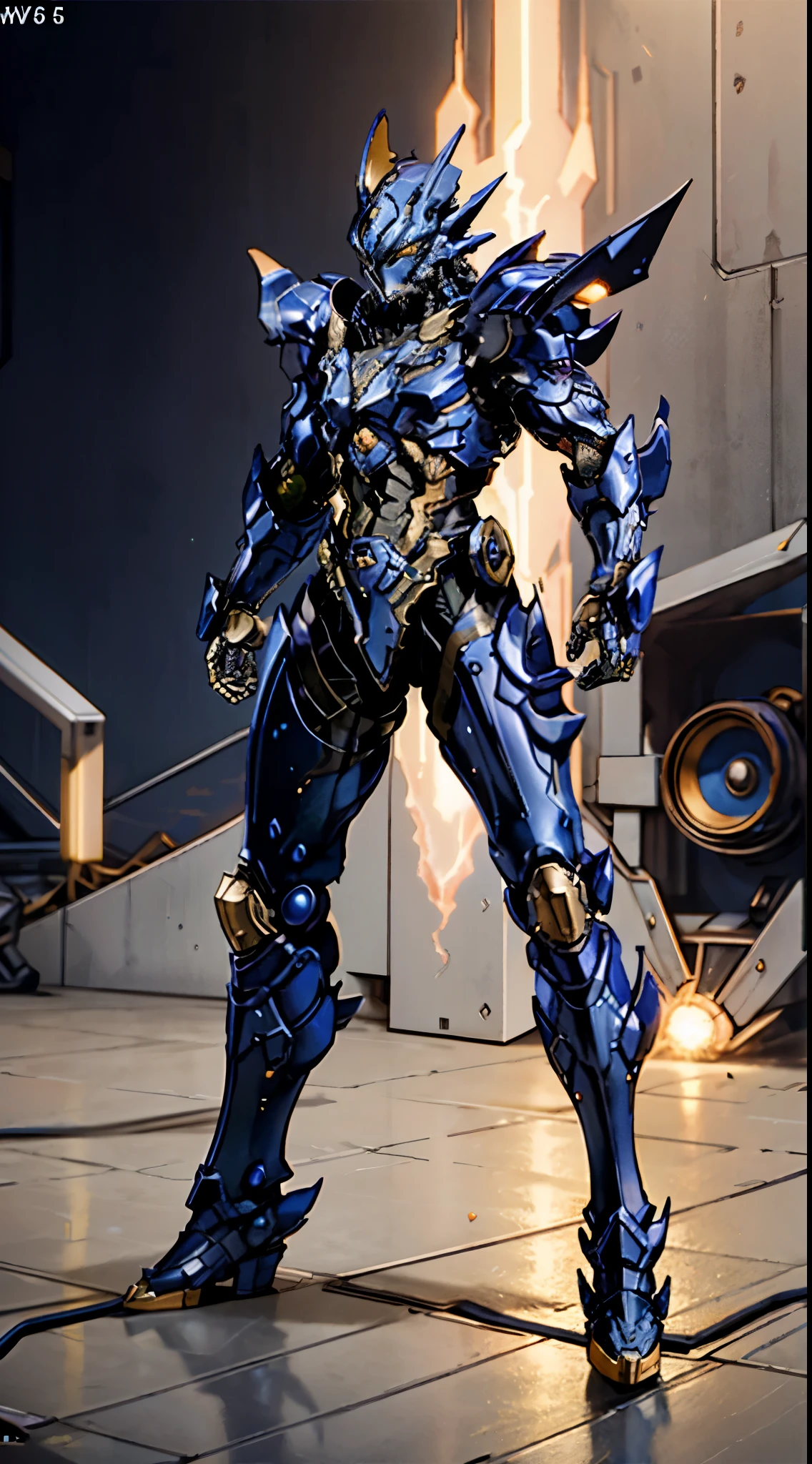 A high-tech combat armor suit inspired by Godzilla concept, Godzilla concept biotech battle armor, High-tech armored suits, psychedelic details, BiophyllTech, add electric power around, A bio-sensitive high-tech battle armor suit infused with Godzilla characteristics, The angular design on the body is illuminated and the display is charging, energy waves, Energy particles, octane render, unreal engine 5, high definition, best quality, highres, ultra-detailed, fantasy, Ultra-complex design, ultra-fine painting, extremely delicate, professional, perfect images quality, realistic, sure real, creativity, RAW photo, UHD, 32k, Natural light, cinematic lighting, best shadow, anatomically correct, masterpiece-anatomy-perfect, masterpiece:1.5