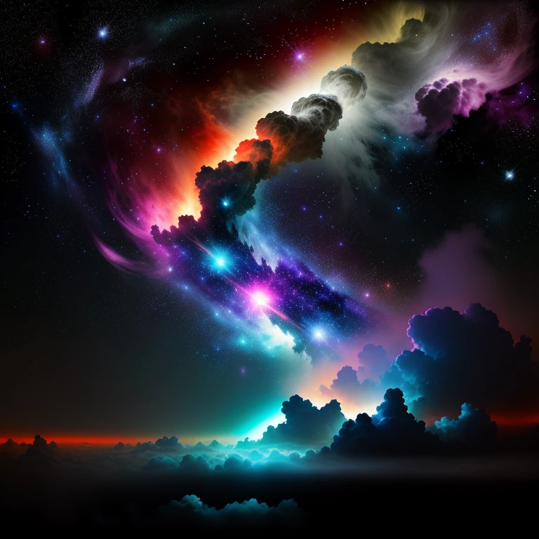 Nahaufnahme eines Sterns in der Mitte einer Galaxie, Der Nebel explodiert, Epischer Nebel, leuchtender Nebel, Dramatischer, powerful fog, Kosmische Nebel, dramatischer Sonnenuntergangsnebel, Ein Nebel, der heftig explodierte, Nebel im Universum, Weltraumnebel, Sternenwolke, The beautiful nebula was born, Explodierender Nebel, Nebelwolken, Bunter Nebel, Nebel am Himmel,bunter