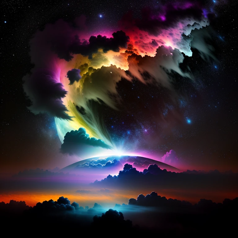 Nahaufnahme eines Sterns in der Mitte einer Galaxie, Der Nebel explodiert, Epischer Nebel, leuchtender Nebel, Dramatischer, powerful fog, Kosmische Nebel, dramatischer Sonnenuntergangsnebel, Ein Nebel, der heftig explodierte, Nebel im Universum, Weltraumnebel, Sternenwolke, The beautiful nebula was born, Explodierender Nebel, Nebelwolken, Bunter Nebel, Nebel am Himmel,bunter