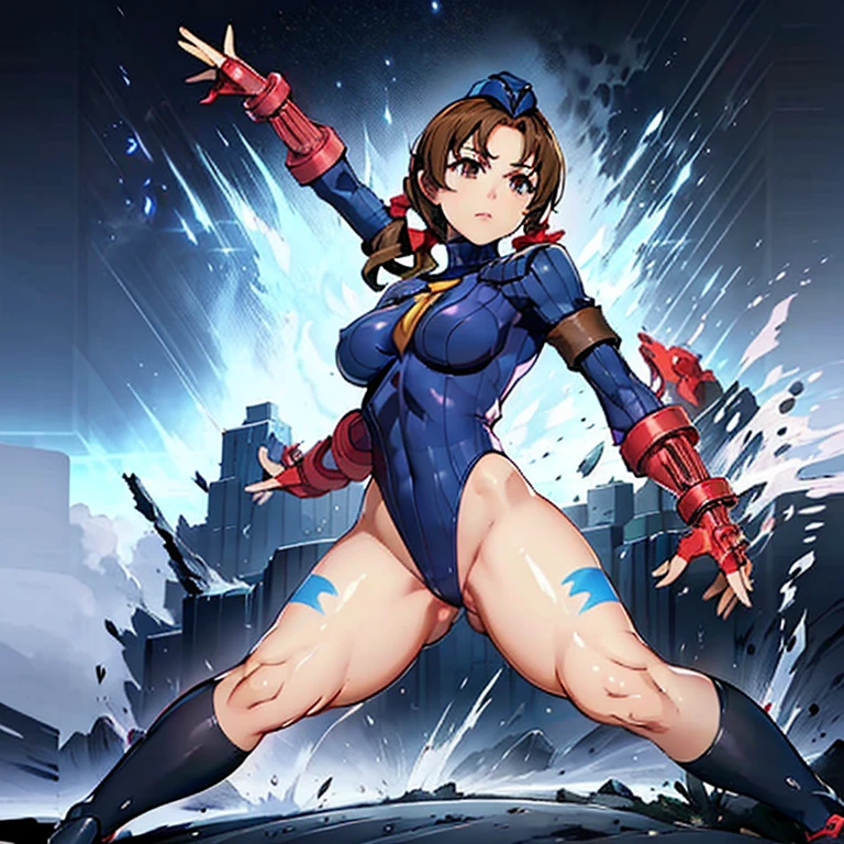 ultra-detailed, Explicit, Beautiful body, Beautiful Nose, Beautiful character design, perfect eyes, perfect face, ultra highres, 4K, beautiful legs, perfect legs, Nice hands, Perfect hand, Masterpiece, Best Quality, Highly detailed, illustration, absurdres, street fighter, doll suit, shadaloo doll, dollsuit, girls, multiple girls, expressionless, blank eyes, looking at viewer, red gloves, emotionless, black latex, corrution, mind control, female combatant, full body, hypnotized, unhappy trance, full body suit, ribbed bodysuit, both arms at side, stand up straight, obey, perfect female body, extremely glossy latex, hypnosis, hypnoLora, empty eyes, Mind control device, poses, brainwashed, submissive_pose, Slave, hat, necktie, stand up straight, standing, standing at attention, belt, latex, garter belt, thighhighs Menjou hare, low twin tails, guilty crown, brown hair, long hair, Fighting stance