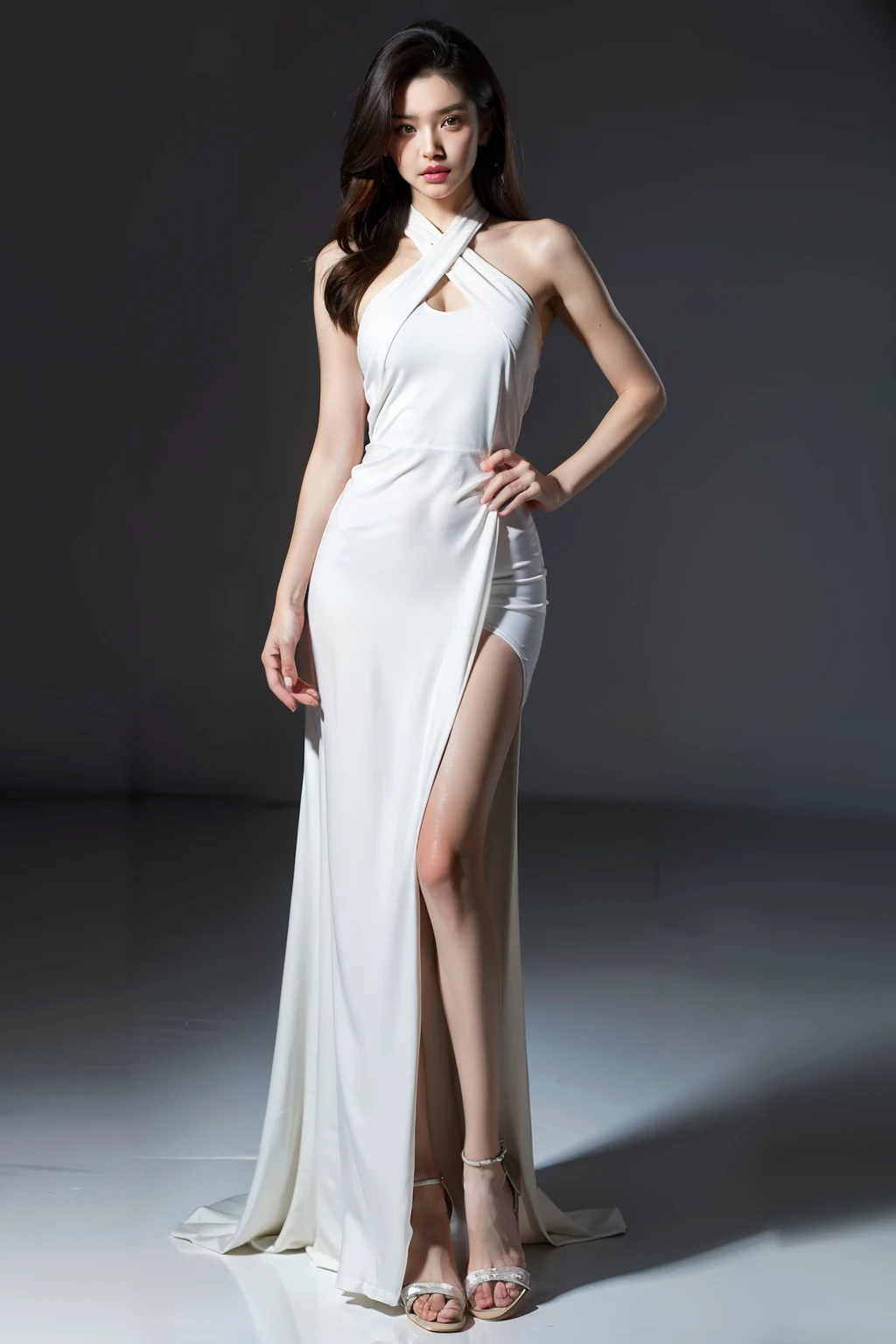 A woman with a full body