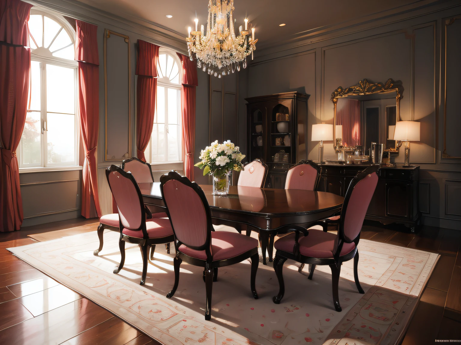 dining room in a luxurious room