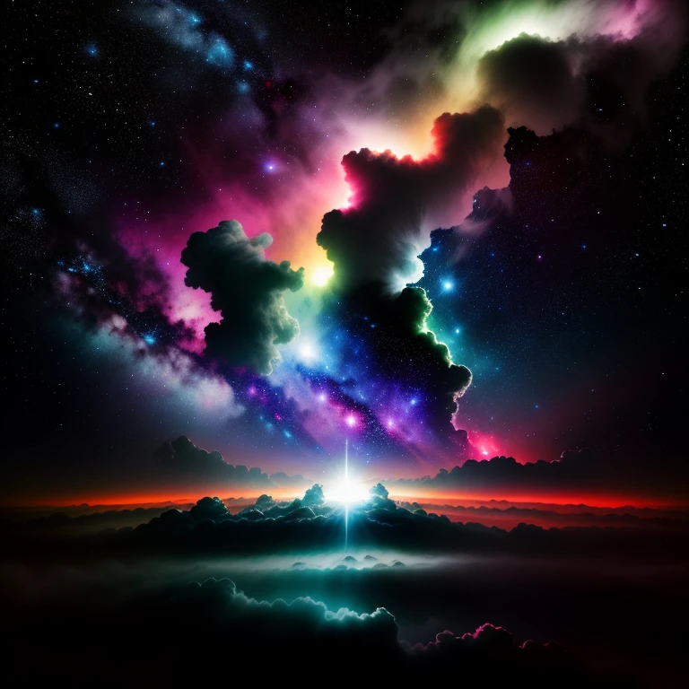 Nahaufnahme eines Sterns in der Mitte einer Galaxie, Der Nebel explodiert, Epischer Nebel, leuchtender Nebel, Dramatischer, powerful fog, Kosmische Nebel, dramatischer Sonnenuntergangsnebel, Ein Nebel, der heftig explodierte, Nebel im Universum, Weltraumnebel, Sternenwolke, The beautiful nebula was born, Explodierender Nebel, Nebelwolken, Bunter Nebel, Nebel am Himmel,bunter