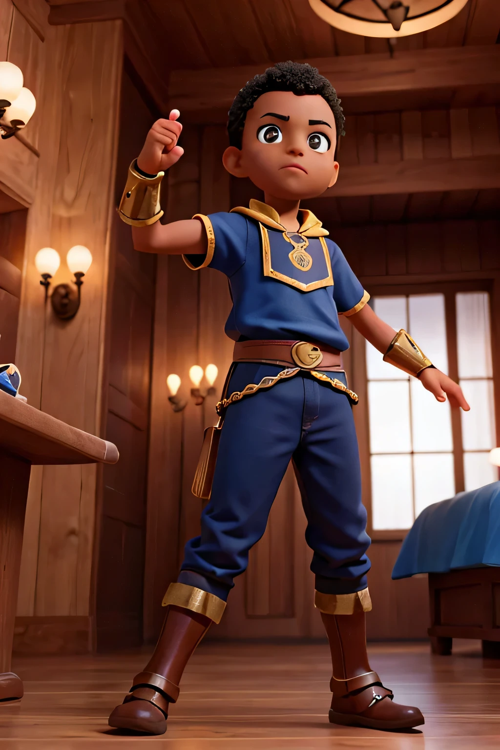 1 boy, black, , curios warrior, magic kingdom, various poses