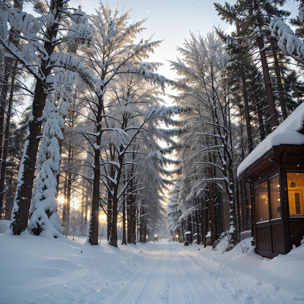 make a picture of a beautiful winter