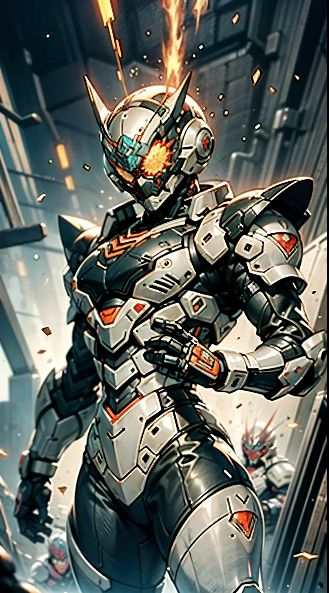 A high-tech combat armor suit inspired by Godzilla concept, Godzilla concept biotech battle armor, High-tech armored suits, psychedelic details, BiophyllTech, add electric power around, A bio-sensitive high-tech battle armor suit infused with Godzilla characteristics, The angular design on the body is illuminated and the display is charging, energy waves, Energy particles, octane render, unreal engine 5, high definition, best quality, highres, ultra-detailed, fantasy, Ultra-complex design, ultra-fine painting, extremely delicate, professional, perfect images quality, realistic, sure real, creativity, RAW photo, UHD, 32k, Natural light, cinematic lighting, best shadow, anatomically correct, masterpiece-anatomy-perfect, masterpiece:1.5