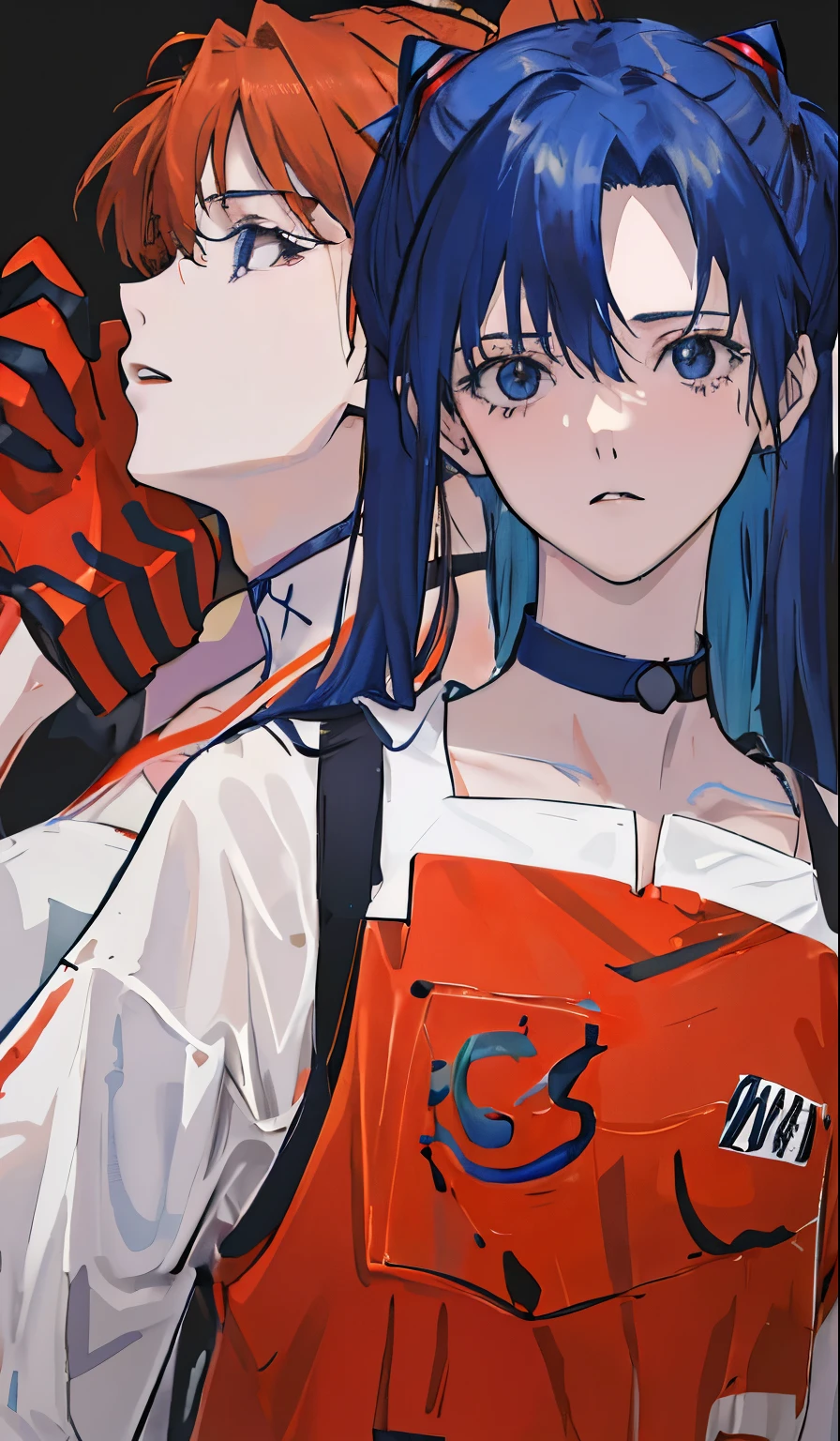 Asuka, ojos azules, cabello naranja Asuka es la piloto del Evangelion unidad 02 siendo a la vez, High resolution ultra detailed,Destacan de su aspecto su pelo rojo llameante, que recoge con sus Clips A10, y sus ojos azules, possibly coming from his German genetic heritage.