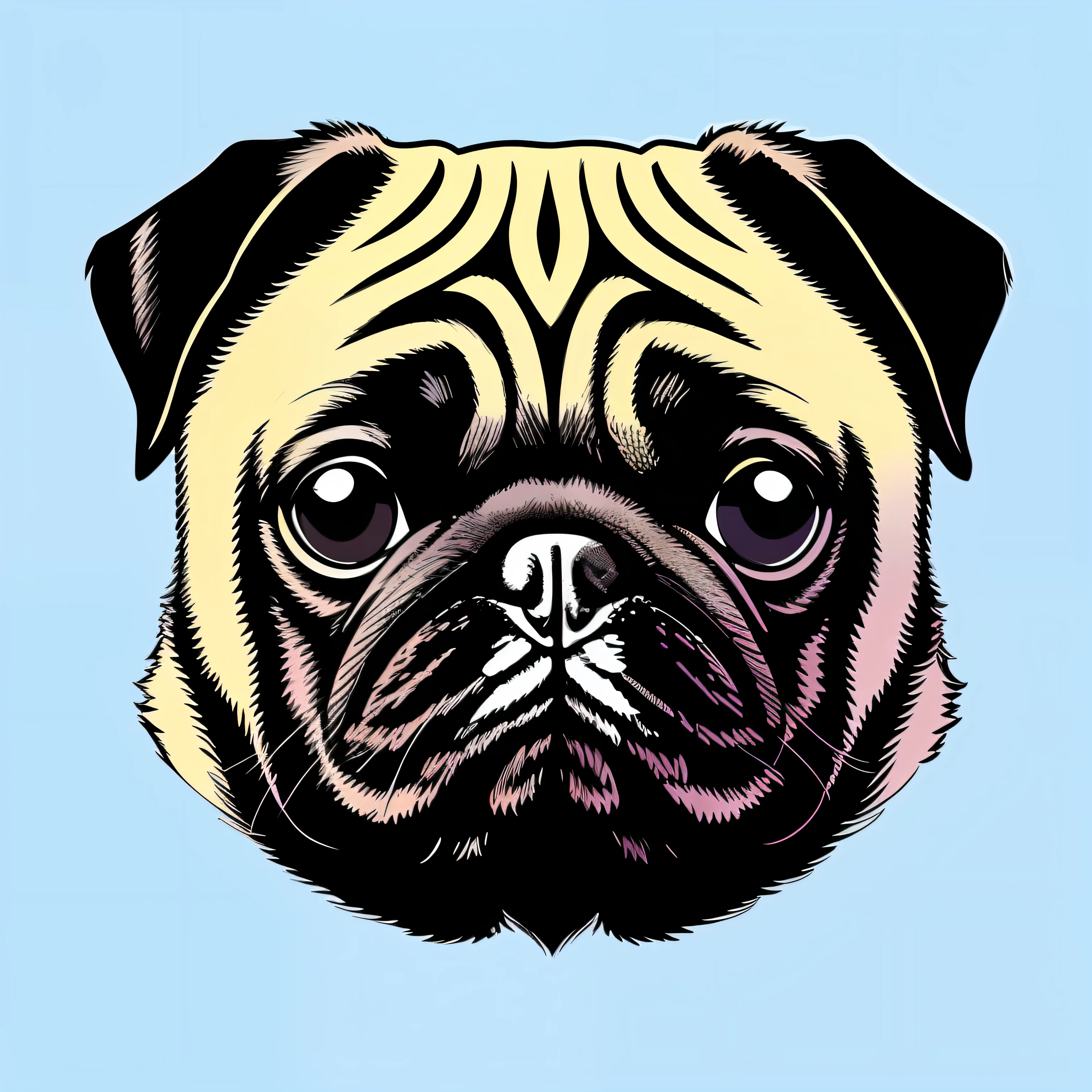 make me an emblem of a pug dog brand of your own