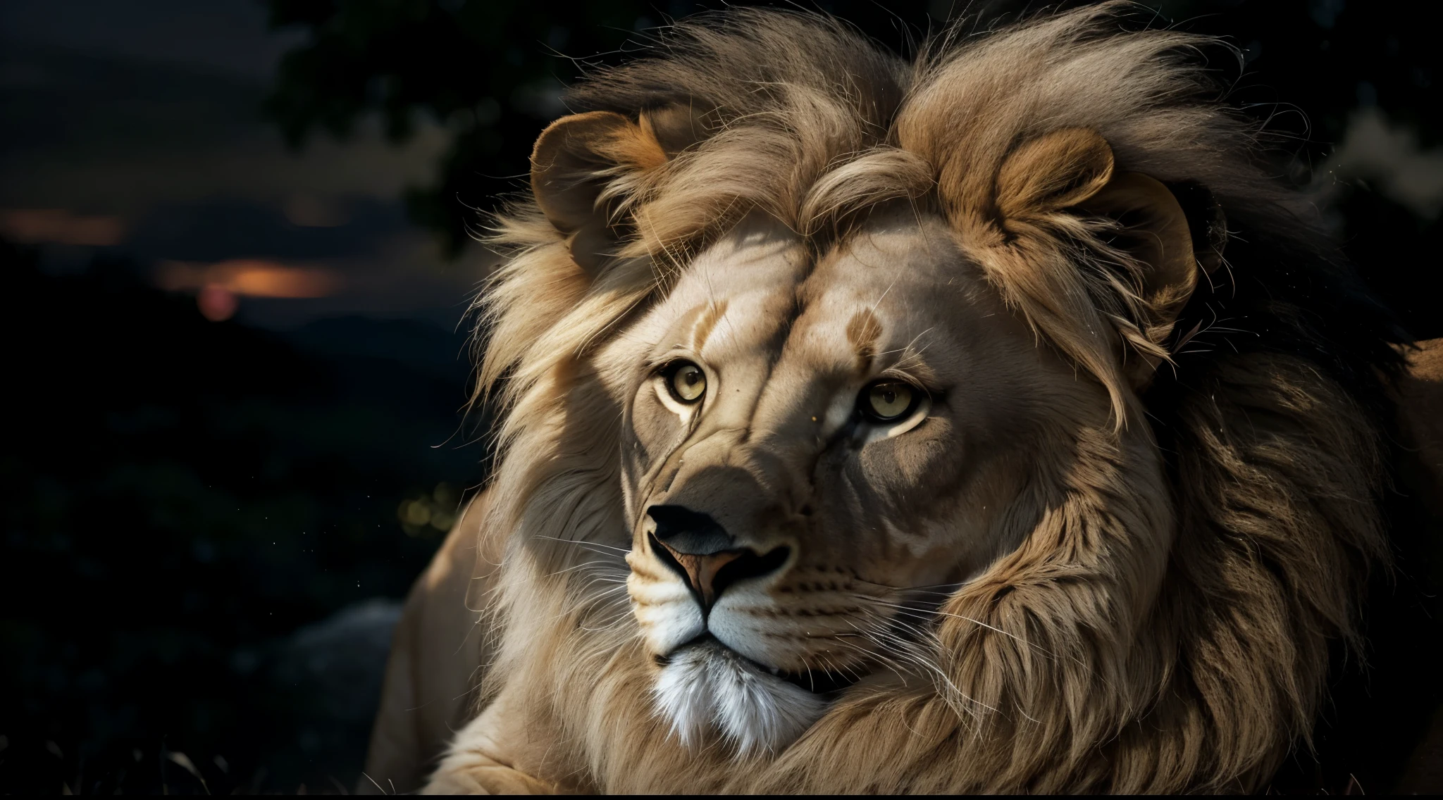 Lion, Divine Lion, naturais, Natureza, Natureza, Linda, renderizado, fotorrealista, UltraHD, 4k, texturasdetalhadas, thunders, sombras detalhadas, cores detalhadas, por do sol, sol se pondo, Sunset, Natureza Linda, Great Divine, por do sol, contraste detalhado, contraste realista, alta resolução, cores detalhadas, fogo, eletricidade, divina criatura, 8k, Detailed Realistic, 16K, 8K, HD, Elegante,