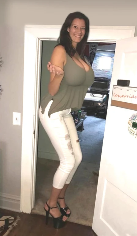 SFW, plain baggy blouse, (gigantic sagging breasts:1.5), (colossal breasts:1.5), cleavage, long hair
