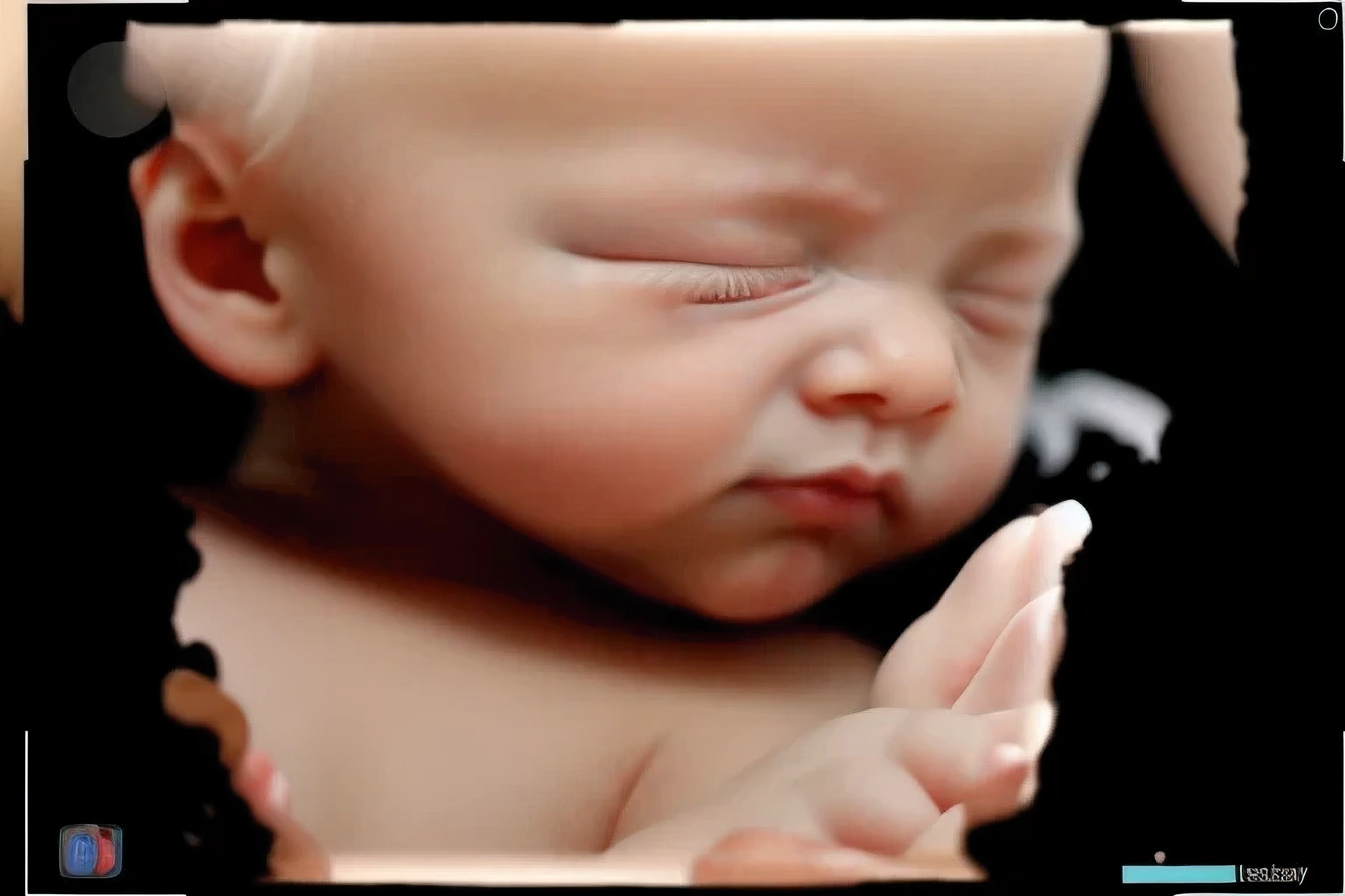 fix ramparts, portrait, sleeping baby, fetus, inside womb, rosy face, hd, realistic, cute, baby girl, 8k, uhd, high quality, sharp focus, the composition beautiful rich and bright