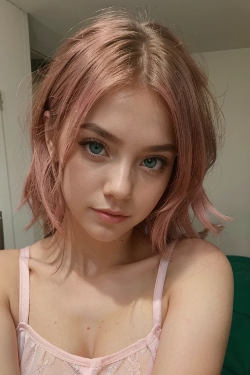 girl hair pink onlyfans very hot cute with green eyes