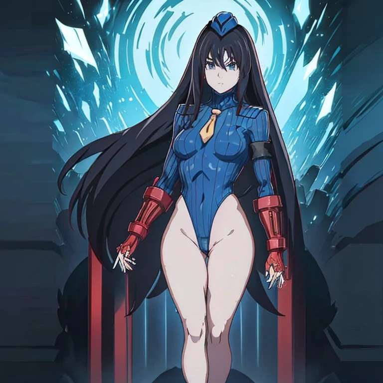 ultra-detailed, Explicit, Beautiful body, Beautiful Nose, Beautiful character design, perfect eyes, perfect face, ultra highres, 4K, beautiful legs, perfect legs, Nice hands, Perfect hand, Masterpiece, Best Quality, Highly detailed, illustration, absurdres, street fighter, doll suit, shadaloo doll, dollsuit, 1girl, solo, expressionless, blank eyes, looking at viewer, red gloves, emotionless, black latex, corrution, mind control, female combatant, full body, hypnotized, unhappy trance, full body suit, ribbed bodysuit, both arms at side, obey, perfect female body, extremely glossy latex, hypnosis, hypnoLora, empty eyes, Mind control device, poses, brainwashed, submissive_pose, Slave, hat, necktie, stand up straight, standing, standing at attention, belt, fighting stance, latex, garter belt, thighhighs, black hair, long hair, white skin, blue eyes,
in spectre, yuki onna