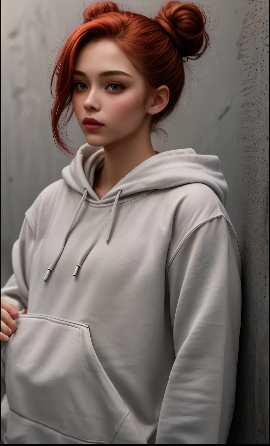 sweatshirt, hands, wall