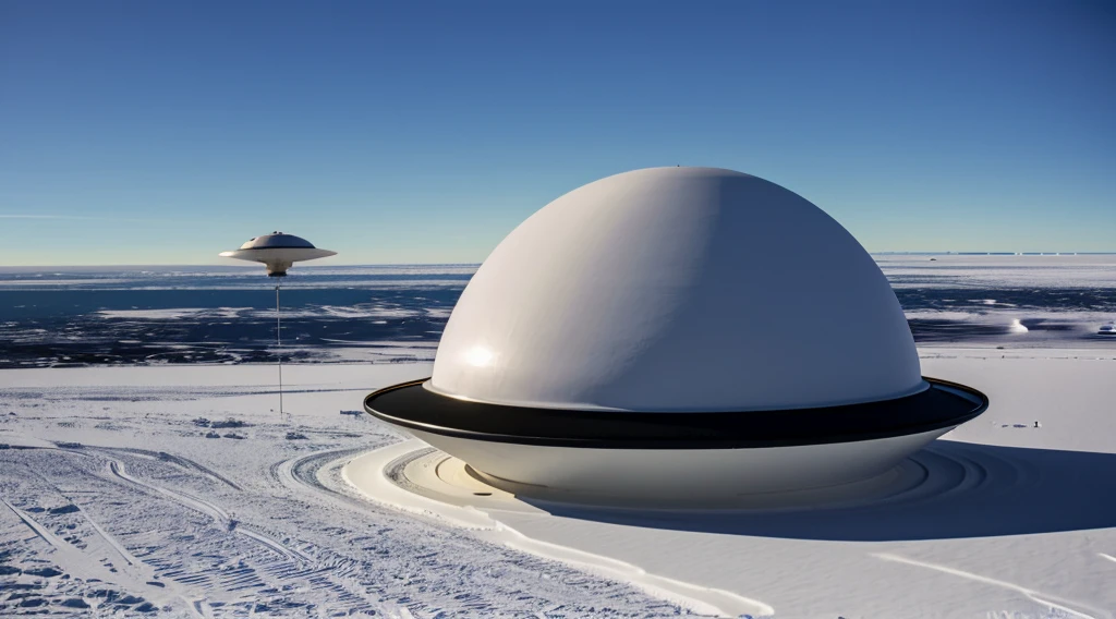 flying saucer in antarcticav