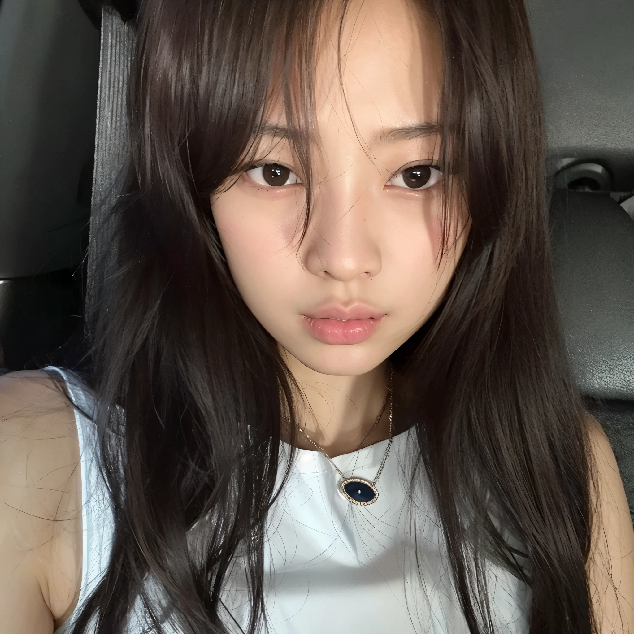 Asian woman with long dark hair sitting in a car, Dom Yunjoo, jennie blackpink, Heonhwa Choe, Jaeyeon Nam, Parque Ji-min, Ulzzang, Lee Ji - Eun, Lee Ji-eun, Jinyoung Canela, jossi do blackpink, Hwang SE - EM, Jisoo do Blackpink, young adorable korean face, jisoo do blackpink