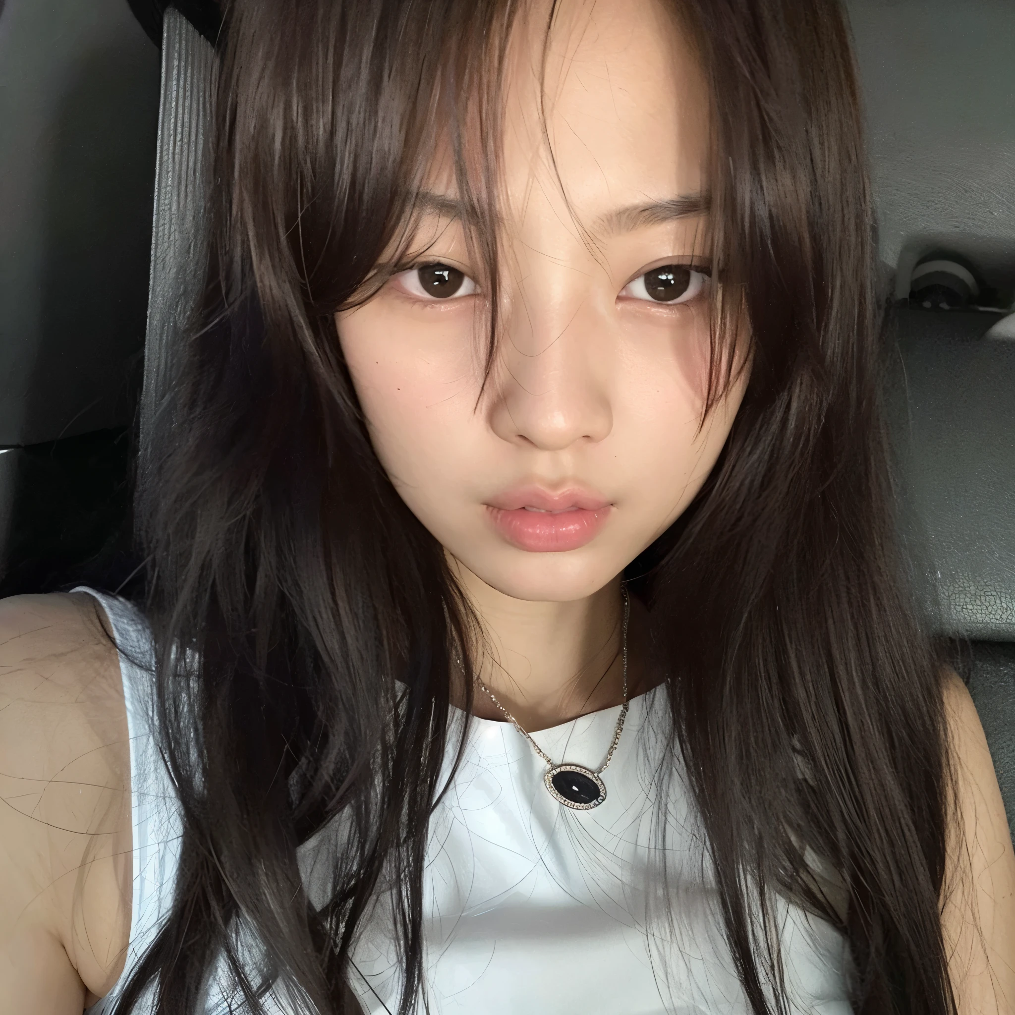 Asian woman with long dark hair sitting in a car, Dom Yunjoo, jennie blackpink, Heonhwa Choe, Jaeyeon Nam, Parque Ji-min, Ulzzang, Lee Ji - Eun, Lee Ji-eun, Jinyoung Canela, jossi do blackpink, Hwang SE - EM, Jisoo do Blackpink, young adorable korean face, jisoo do blackpink