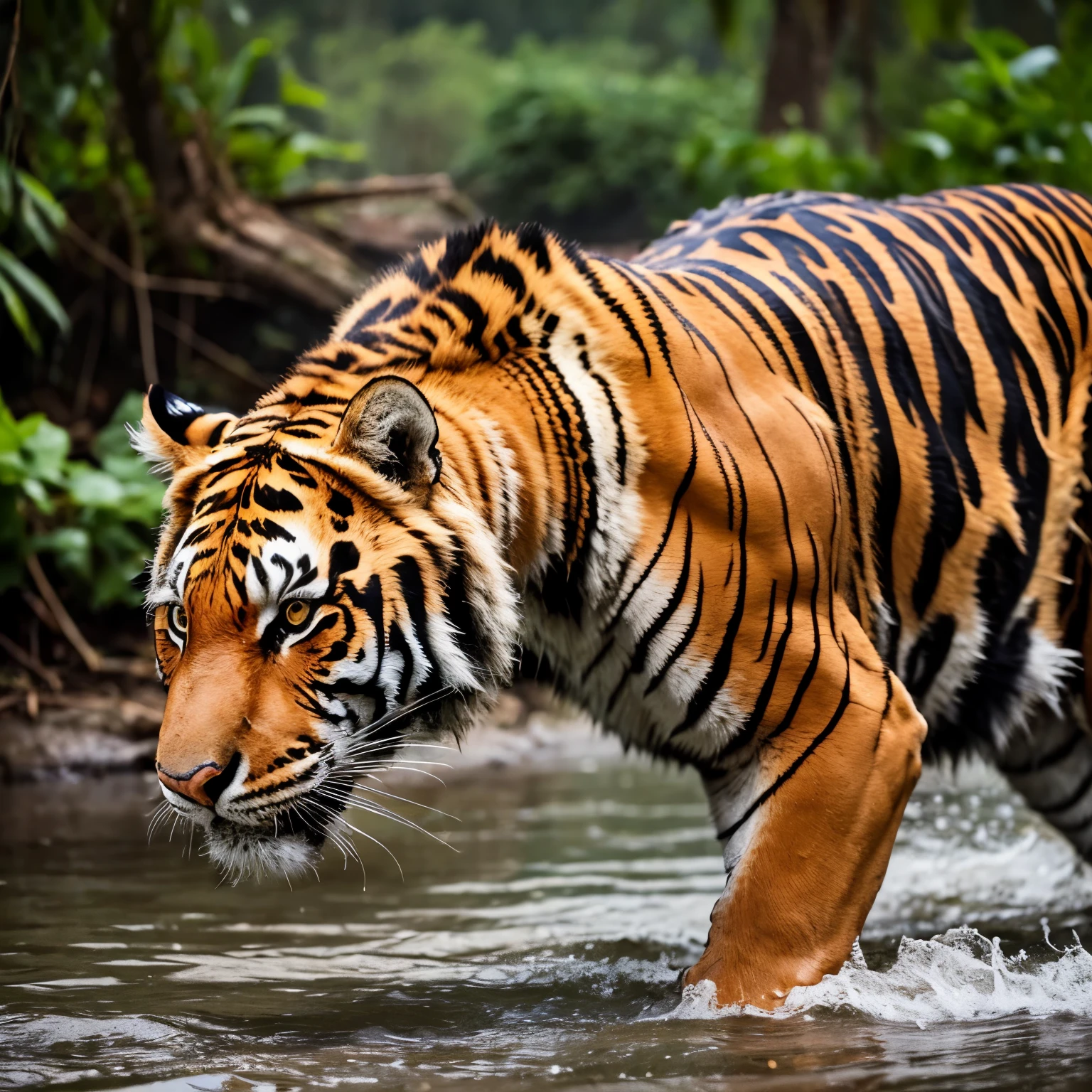 mix of crocodile and tiger