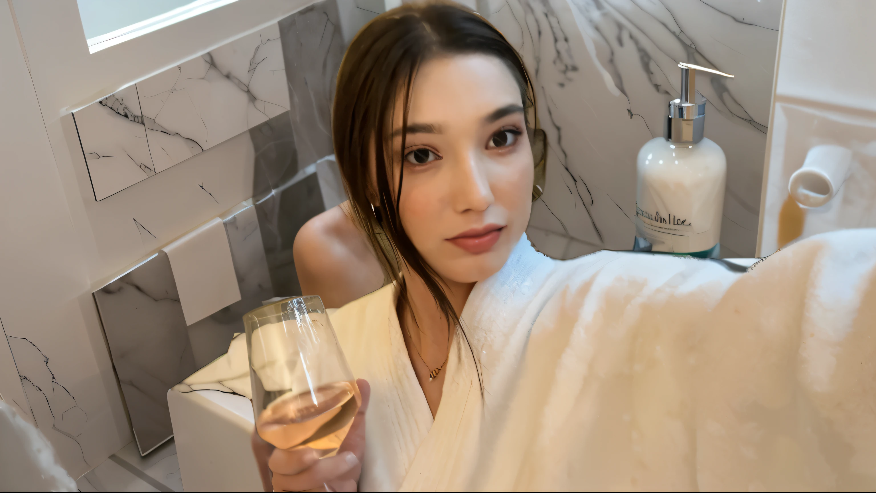 white bathroom marble