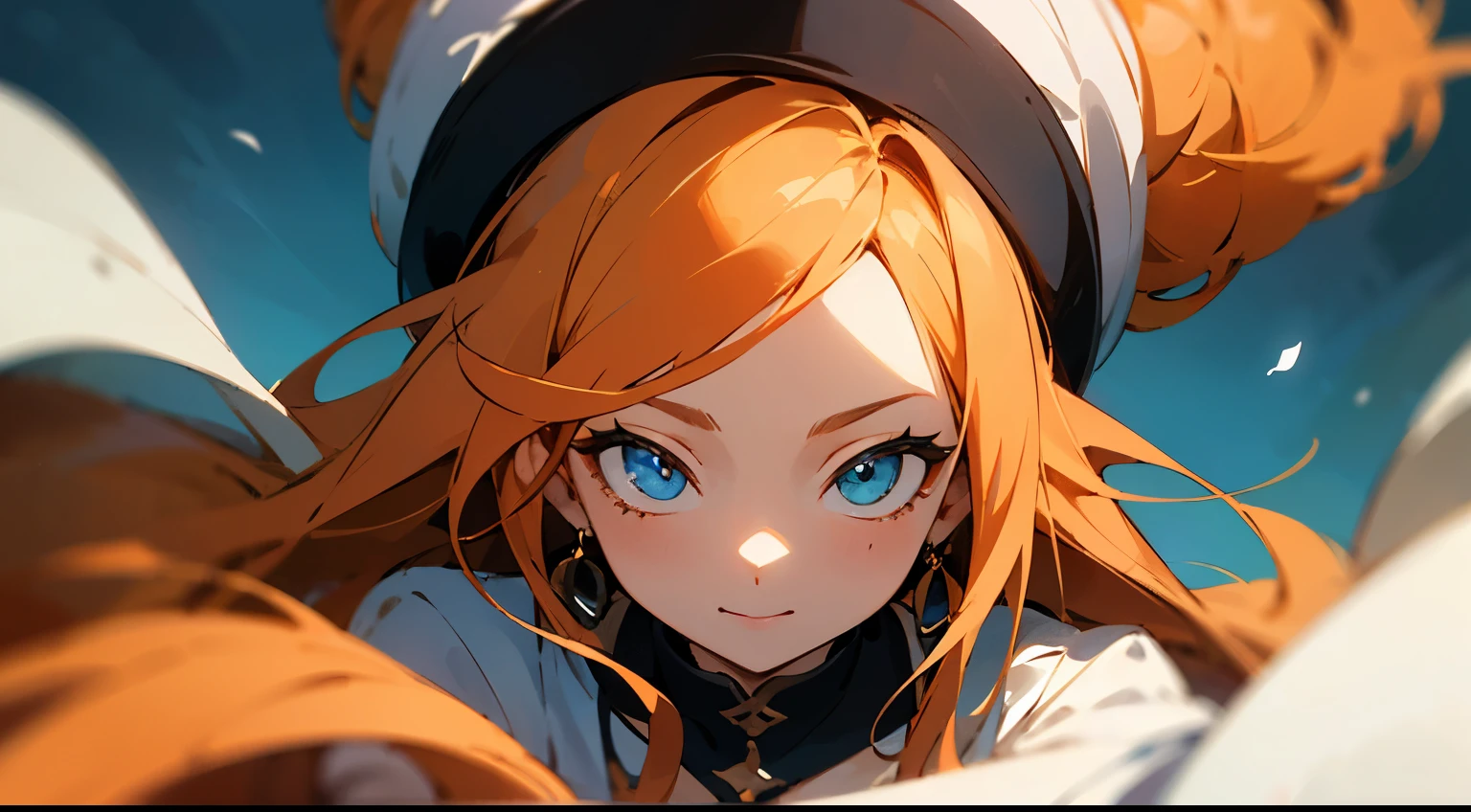 tmasterpiece, Best quality at best, Best quality at best, tmasterpiece, A high resolution, focal point, style of anime, A closeup of a woman, Girl design, sportrait, Gisha, anime image, long whitr hair, redheadwear, heterochromatic eyes, Hair covers the ears, Polished and powerful look, exotic, tall, freckle, cheerfulness, Luxury clothing, Colorful, colours