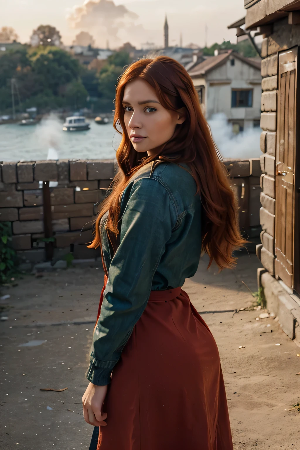 huge eyelashes, red dress,legs wearing jeans,A beautiful European red hair woman in istanbul, filled with smoke and distant fire. Her hazel eyes are big and heavy. She wears a winter jacket, partly burned. Expression of awe and excitement. "A photorealistic portrait of a 35-year-old girl with long, flowing red hair and striking hazel eyest. She should have a natural, approachable expression and be illuminated by soft, golden-hour sunlight. The background should be a scenic outdoor setting, perhaps a sunlit beach. Capture this image with a high-resolution photograph using an 10 mm lens for a flattering perspective."hyper realistic, ultra detailed photograph of a french Do-it-yourself woman, the woman is facing the camera depth of field, HOF, hall of fame, detailed gorgeous face, apocalyptic environment, natural body posture, professional photographer, captured with professional DSLR camera,huge eyelashes, green dress,ass wearing jeans,A beautiful European red hair woman in istanbul, filled with smoke and distant fire. Her hazel eyes are big and heavy. She wears a winter jacket, partly burned. Expression of awe and excitement. "A photorealistic portrait of a 35-year-old girl with long, flowing red hair and striking hazel eyest. Girl of 210,000 years ago: modern human presence in southeast Europe l, in the style of photorealistic portraiture, uhd image, remote village, rustic scenes, natural textures, modest clothing, realistic details, stone age costumes, natural skin, (cinematic 1.2, film grain:1.1)
