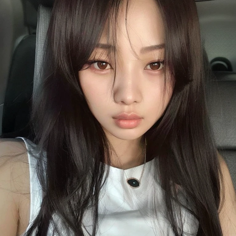 Asian woman with long dark hair sitting in a car, Dom Yunjoo, jennie blackpink, Heonhwa Choe, Jaeyeon Nam, Parque Ji-min, Ulzzang, Lee Ji-eun, Lee Ji - Eun, Jinyoung Canela, jossi do blackpink, Hwang SE - EM, Jisoo do Blackpink, young adorable korean face, jisoo do blackpink