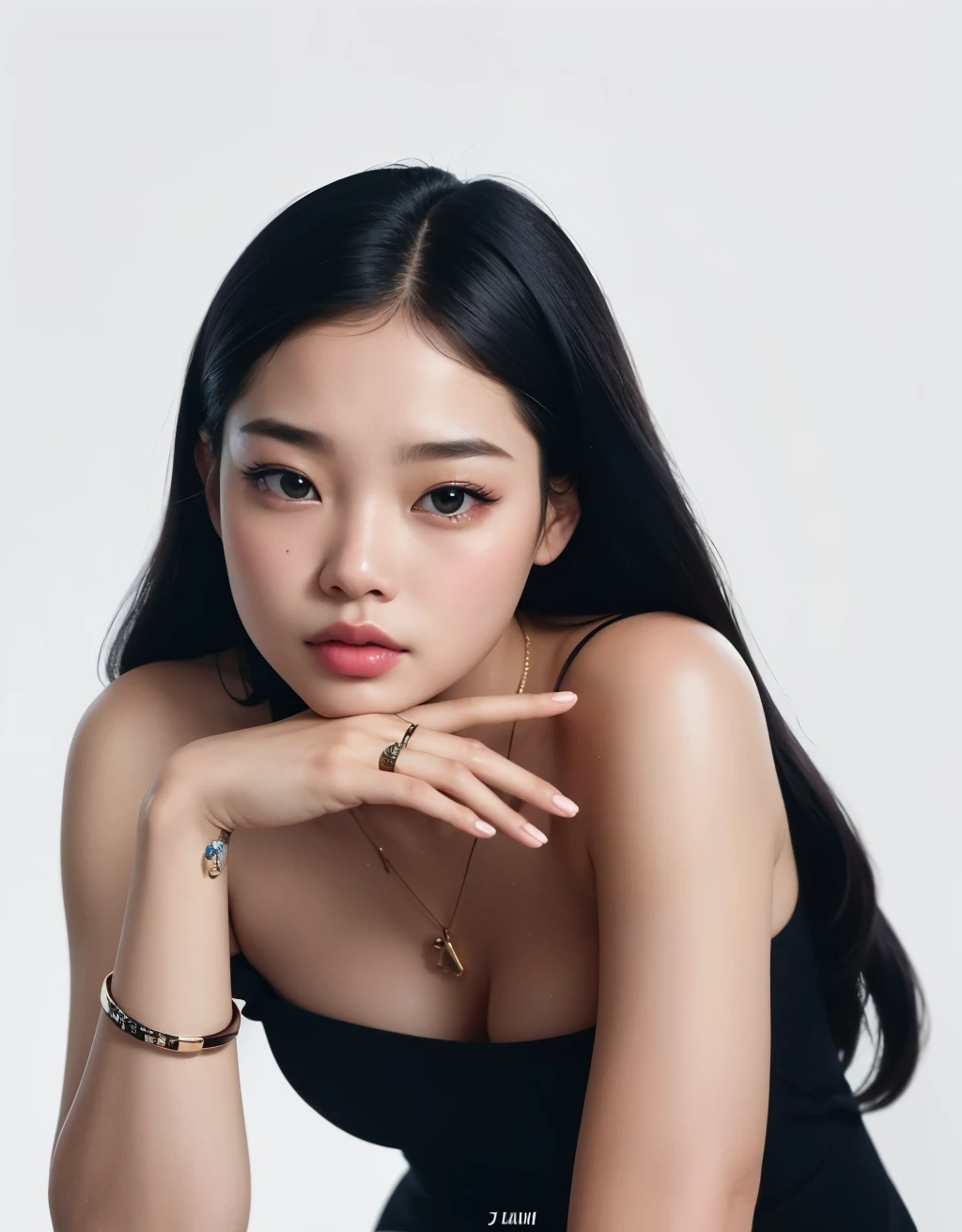 um close up de uma mulher com um vestido preto posando para uma foto, jennie blackpink, Lee Ji - Eun, Lee Ji-eun, Heonhwa Choe, Gongbi, TaeJune Kim, Parque Ji-min, atriz da Coreia, Shin min jeong, Jaeyeon Nam, Jiyun Chae, kwak ji jovem