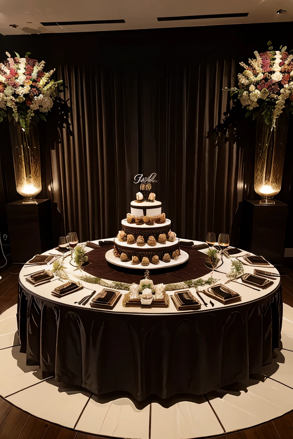 mesa de doces de casamento ultrarealista