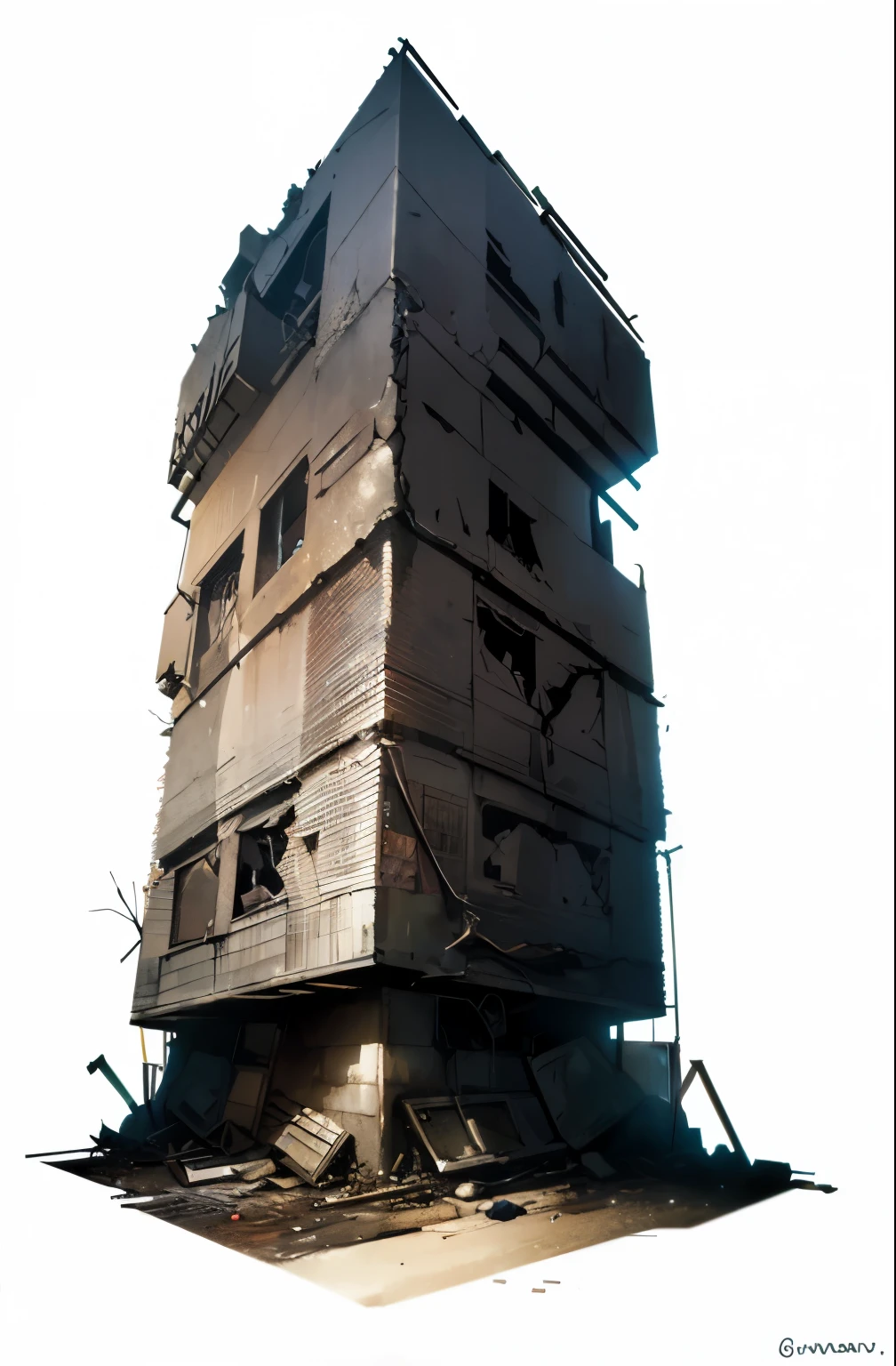 (tmasterpiece, hiquality, beste-Qualit), pixel, pixel арт, (NOhumans),(((whitebackground))), ((((building , generator in a post-apocalyptic wasteland world)))), ((bunker, headquarters, averi, machine, ((A lot of objects))