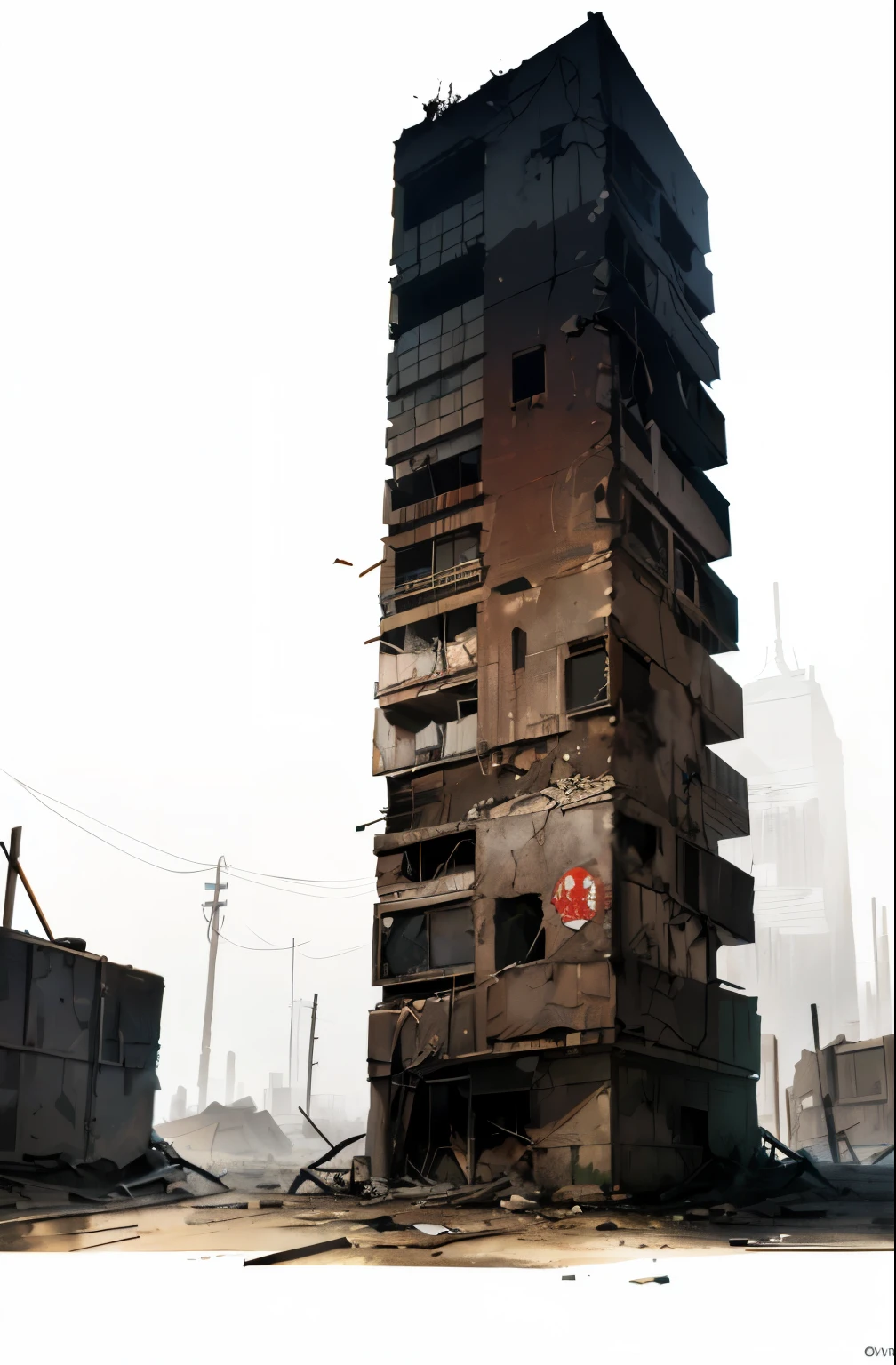 (tmasterpiece, hiquality, beste-Qualit), pixel, pixel арт, (NOhumans),(((whitebackground))), ((((building , generator in a post-apocalyptic wasteland world)))), ((bunker, headquarters, averi, machine, ((A lot of objects))