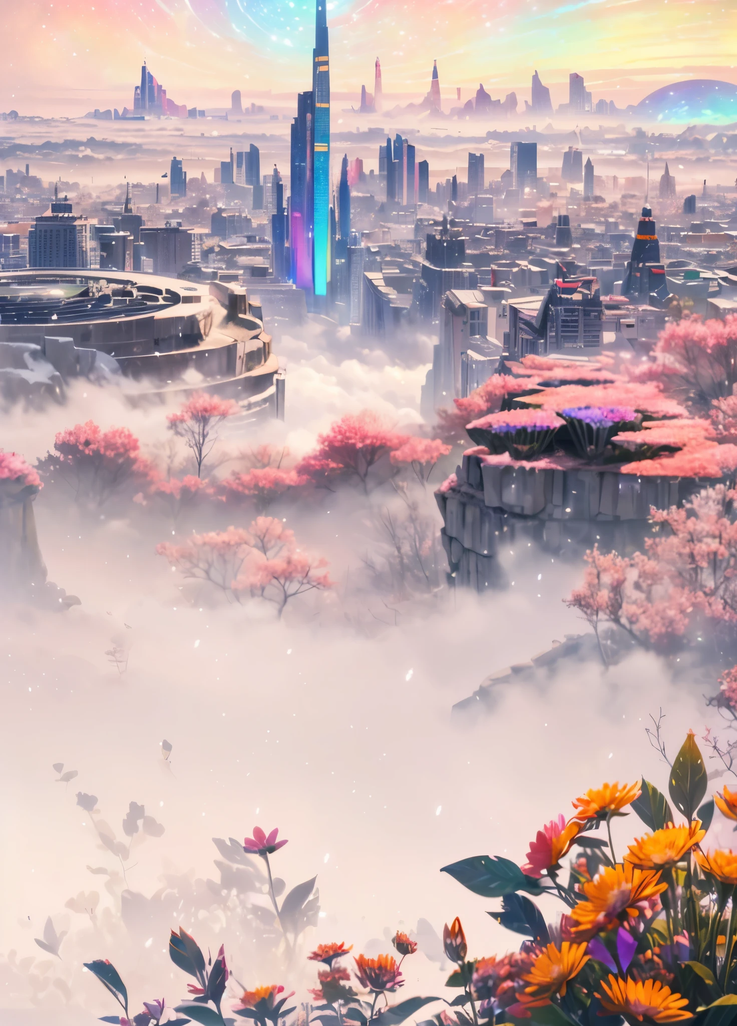 Melody Mark,top-quality、masutepiece、1womanl、独奏、(abstract  art:1.45,(Psychedelia Theme:1.6),(Gunjo World:1.5), (Nostalgic landscapes:1.5),(colorful flower:1.5),(Lots of creatures:1.5),(Space world:1.5),(At the center of the world is the most beautiful woman in the world),(many stars are falling:1.5),A ray of light spreads,Crystals spreading from the center,prisma,inside the glass maze,envelop you,With the empty fog,slip through your fingers,pure white breath,i&#39;I feel like I&#39;m being sucked into the night sky,i looked up,The falling snow began to draw a spiral,your back, tired of city life, talk about lonely times.,Fill the gap of sadness that suddenly appeared with this snow,quietly close the limit,